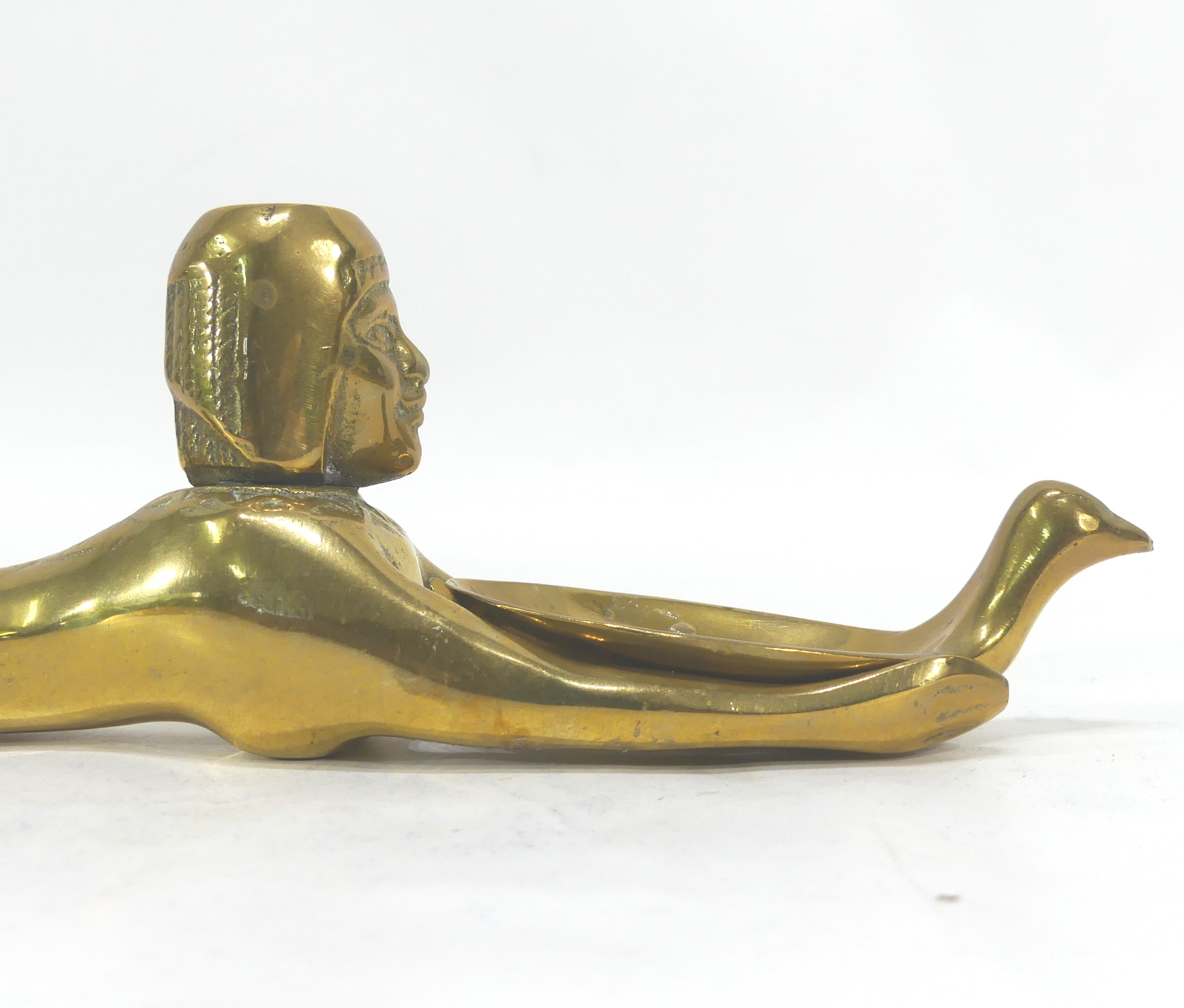 Nageuse Égyptienne Cuillère à Fard en Bronze - Photo 6
