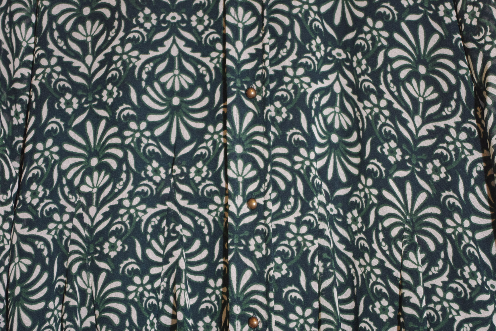 🌿🌸 Robe Zara - S - Fleurie & Géométrique Vert/Blanc 🌸🌿 - Photo 3