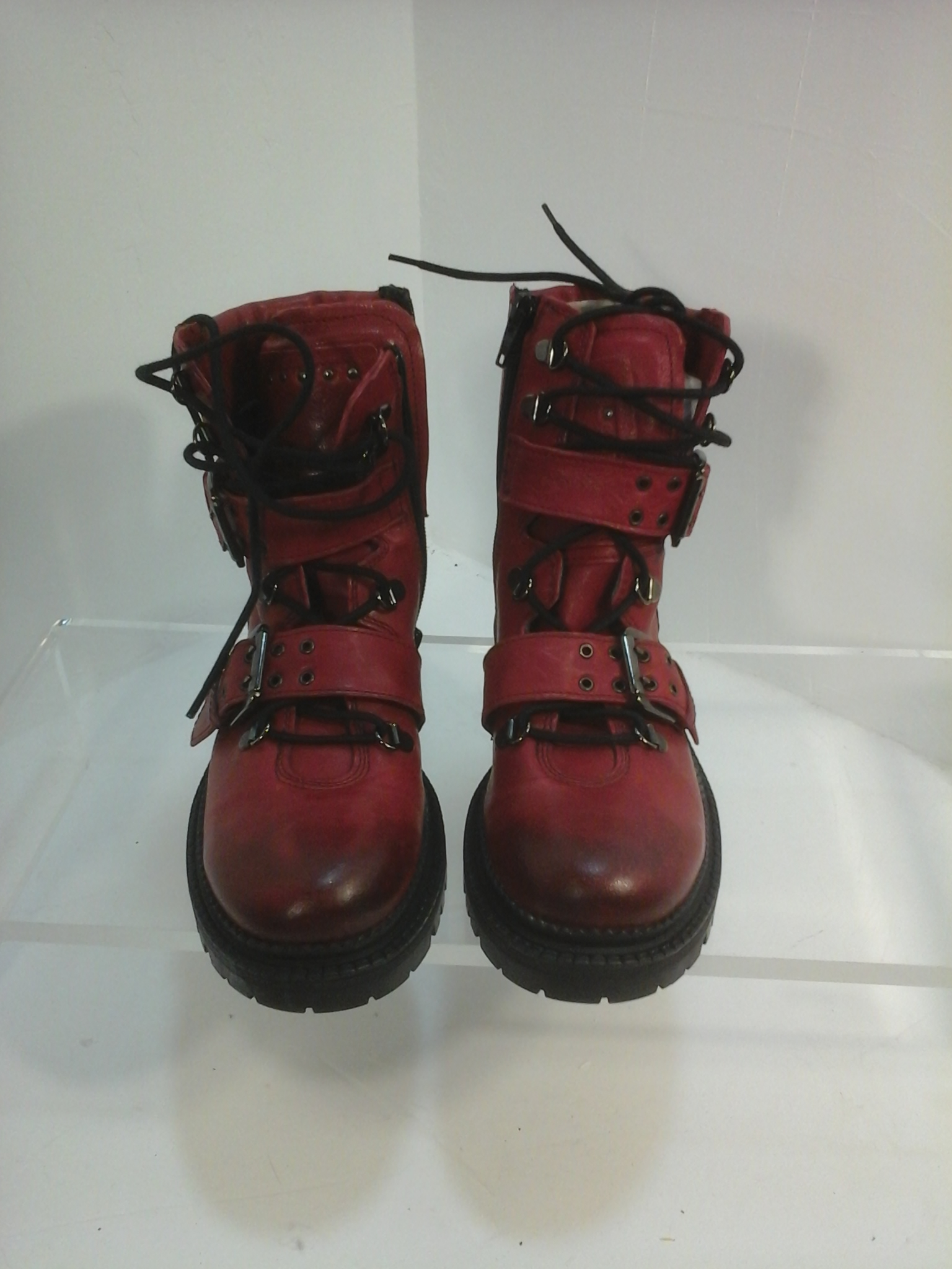 Boots rouges lacets Fabbrica Dei Colli - Photo 1