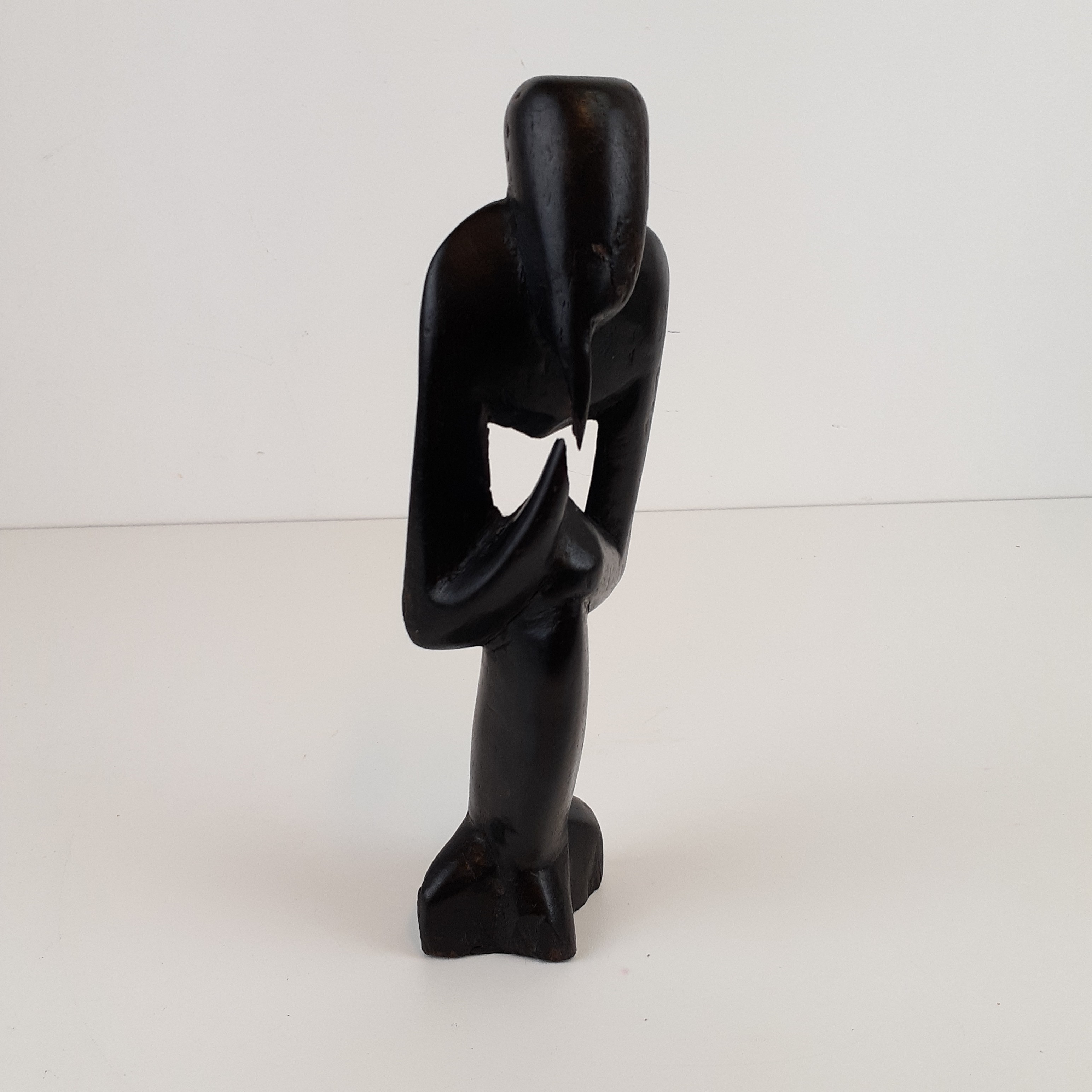 Statue en bois - Le Penseur - Photo 4