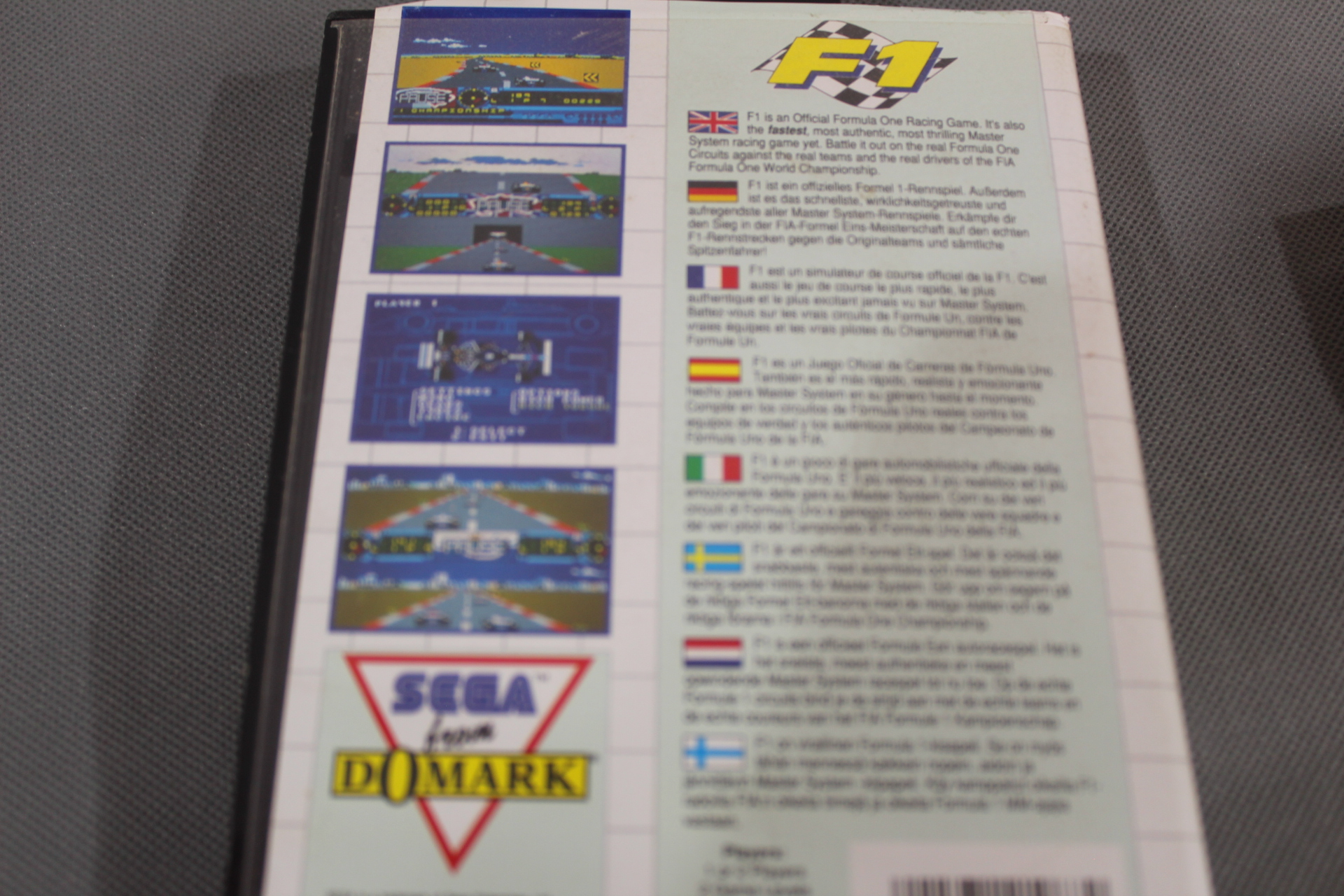 Voir photo 2 de Jeu SEGA MASTER SYSTEM F1 Jeu SEGA MASTER SYSTEM F1 Bon état - Vue 2 -