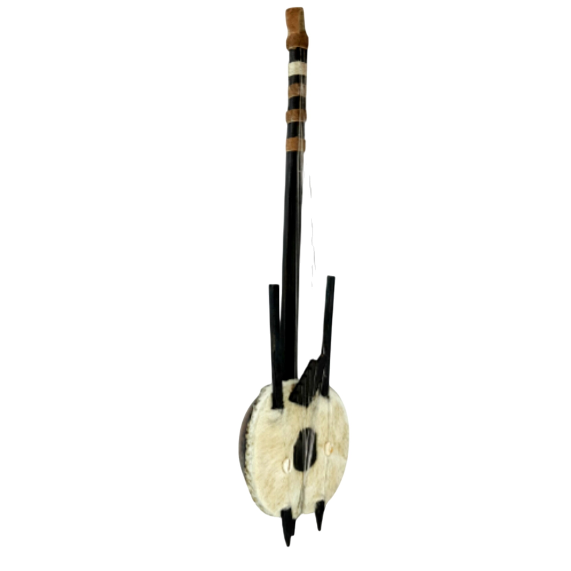 Instrument de musique cordophone africain, Guitare-Harpe rustique 10 cordes - Photo 0