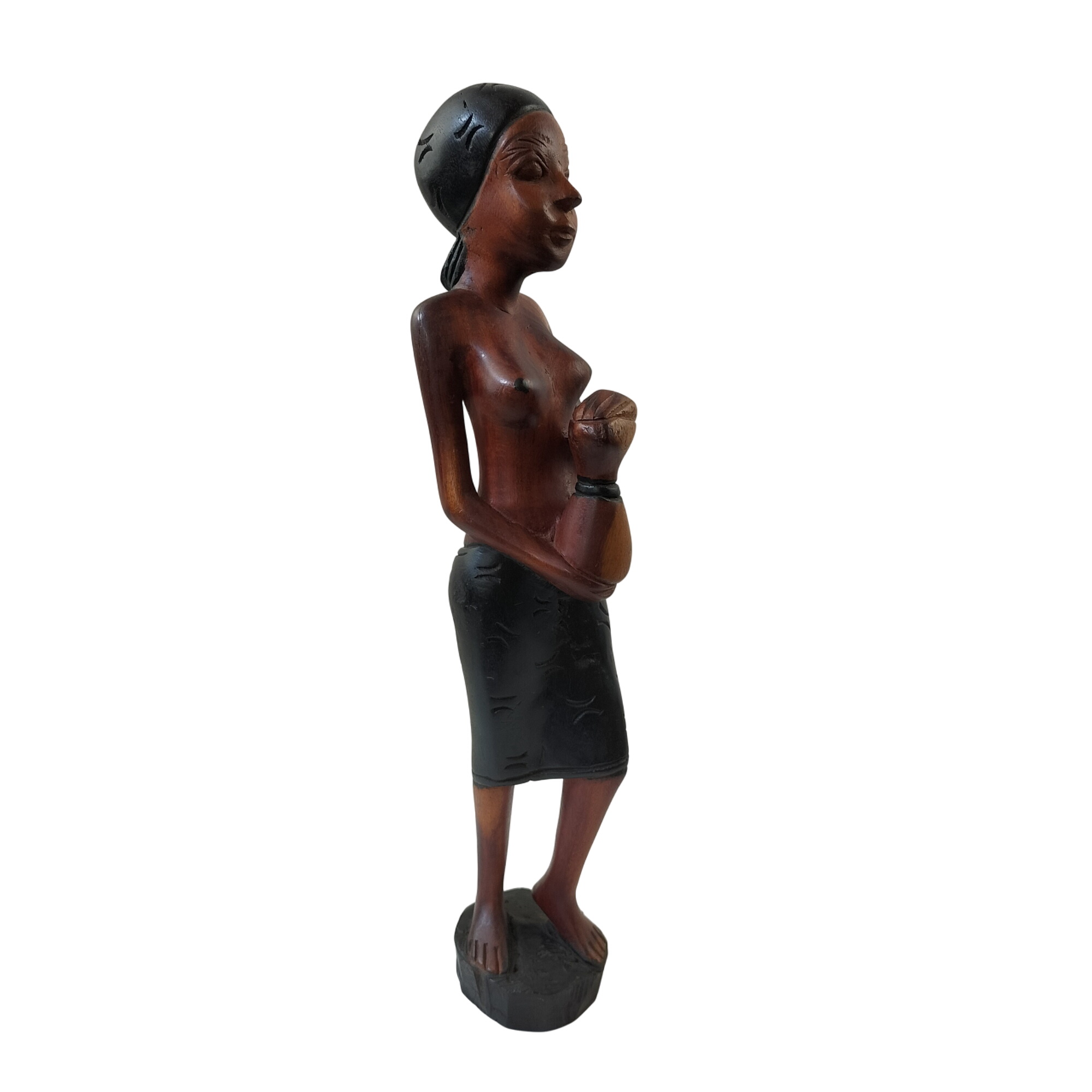 Acheter Statue bois massif femme africaine Bon état - 17,50 € Statue bois massif femme africaine Bon état - reconditionné disponible sur Label Emmaüs