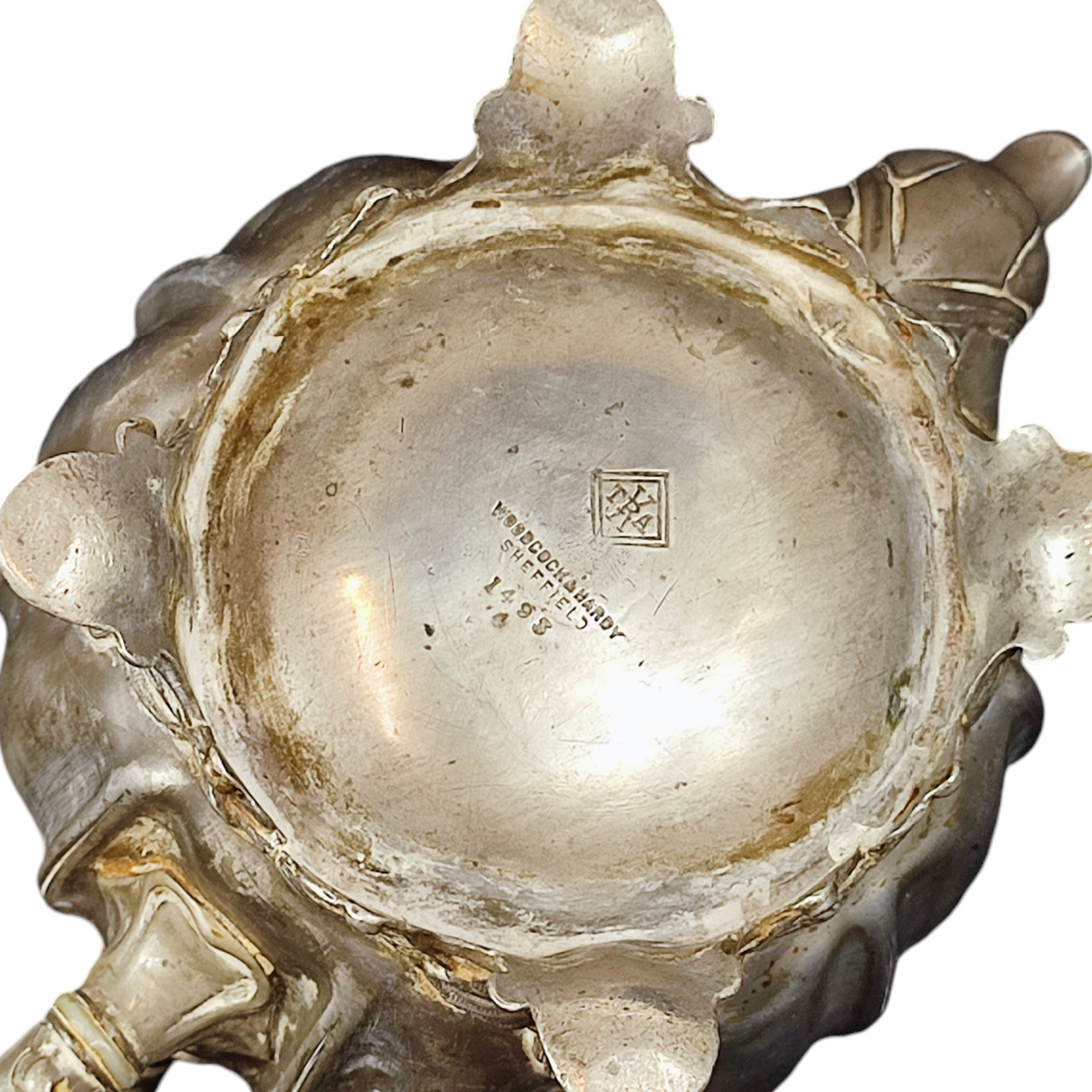 Ancienne théière SHEFFIELD en métal argenté Woodcock and Hardy 1495 - Image 14