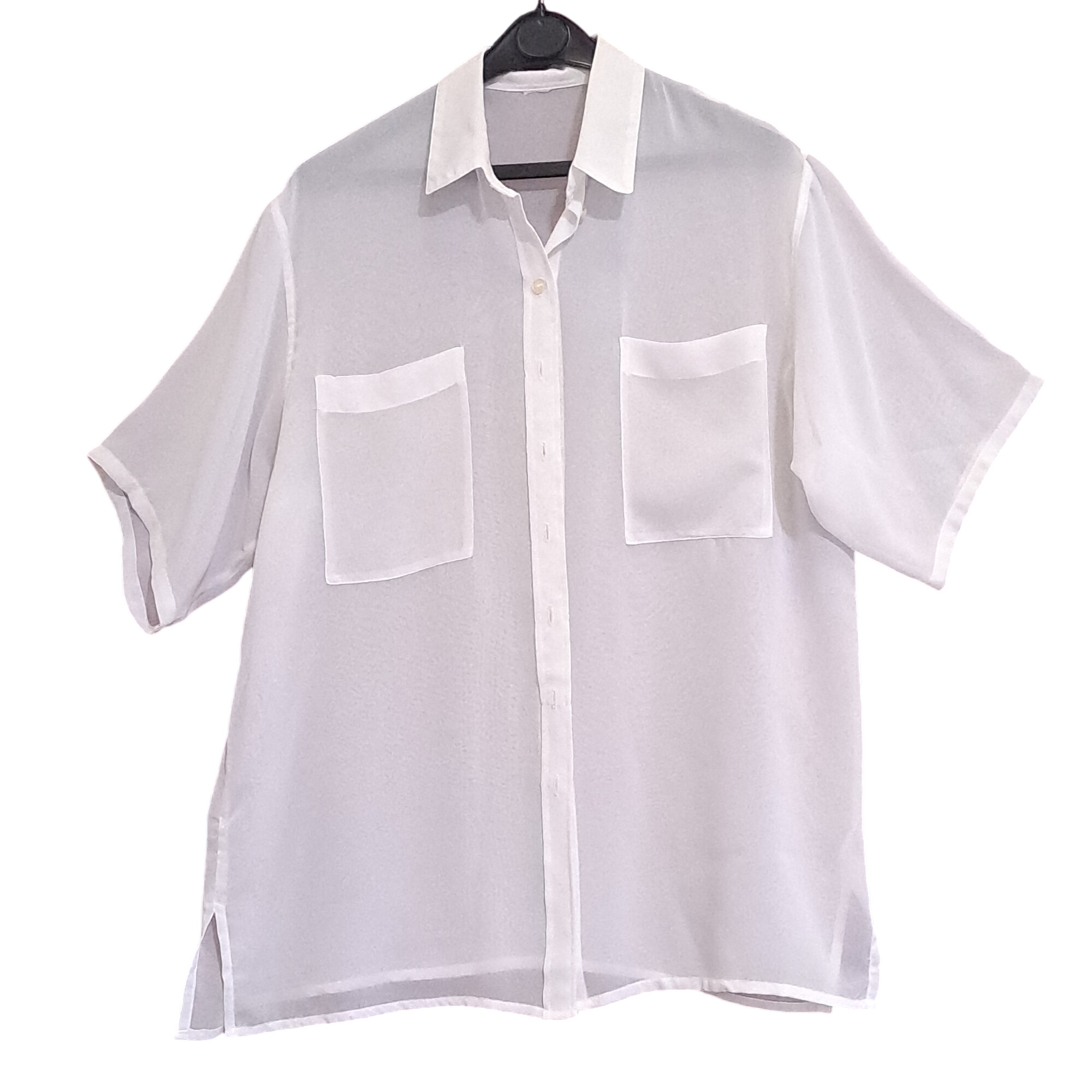 CHEMISIER Blanc Transparent - Taille 48 - Photo 0