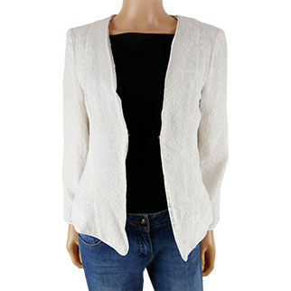 Veste écrue à sequins - Femme - H&M - Taille 44 - Très bon état - Photo 3