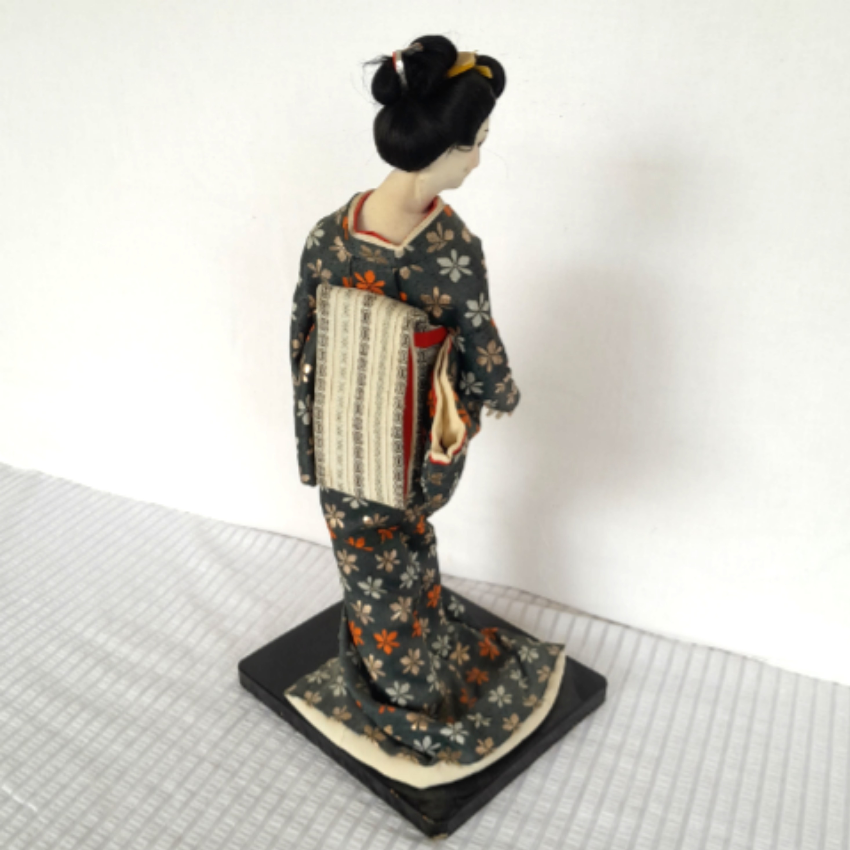 Figurine Poupée Geisha Coréenne 30 Cm - Statue Décorative Vintage, Résine Et Tissu, Cadeau Collection - 8