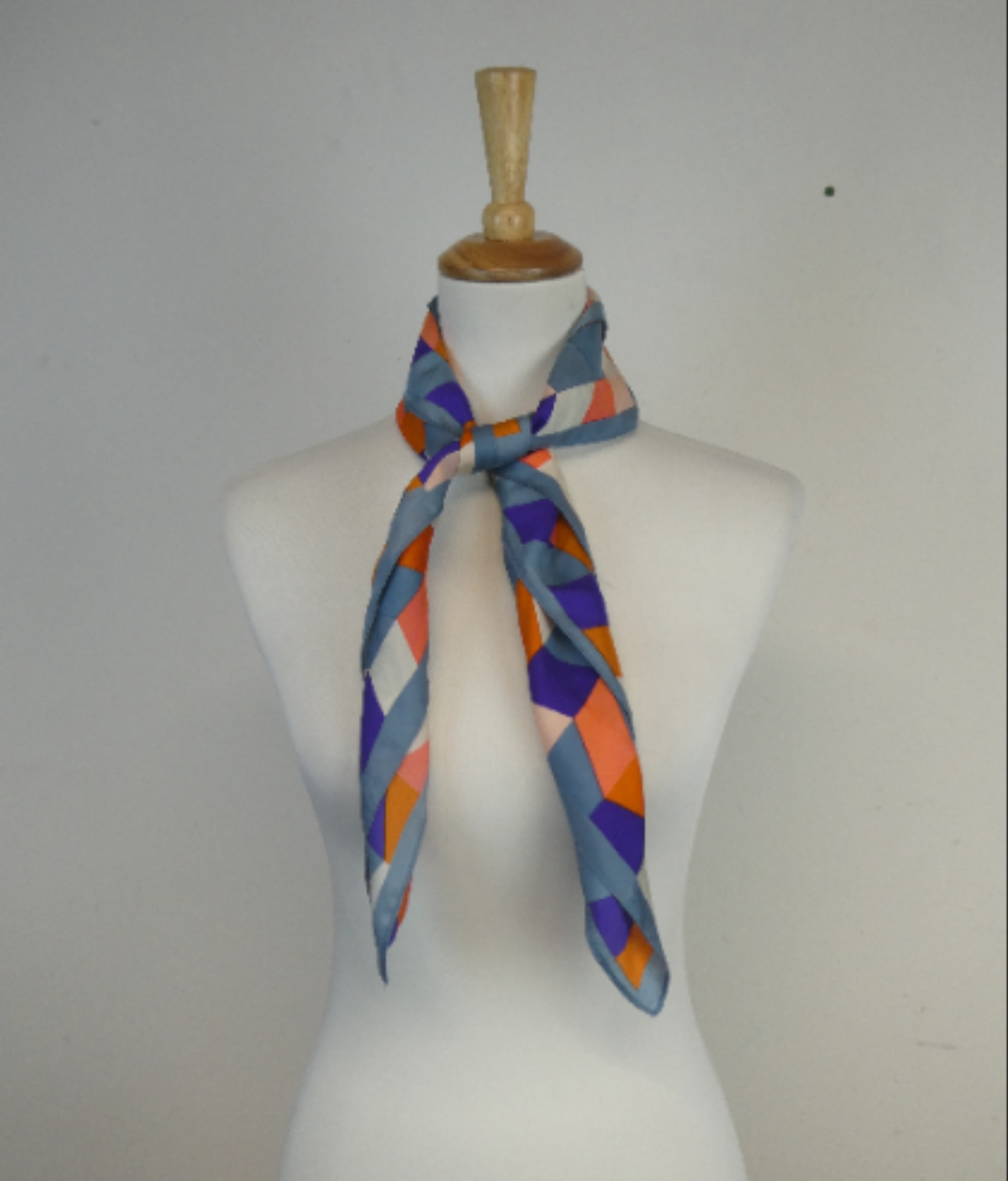 Galaries Lafayette - Foulard Motif géométrique coloré vintage - Photo 3