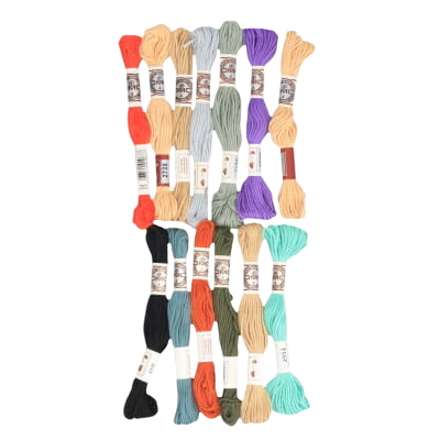 Lot de 13 fils à broder panachés multicolores - Dim - 10 m par fil - Photo 0