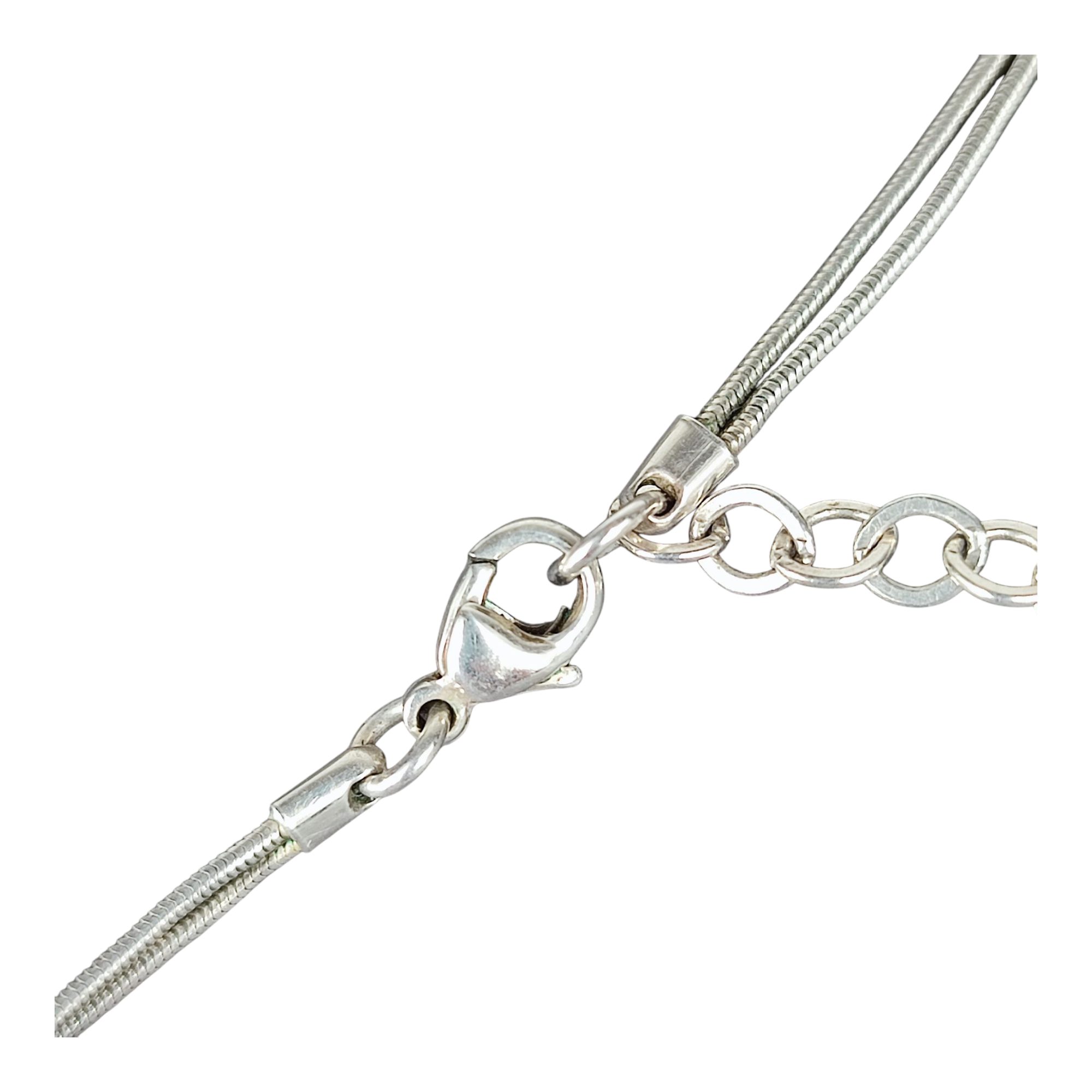 Collier vintage GAS en métal argenté - Photo 3