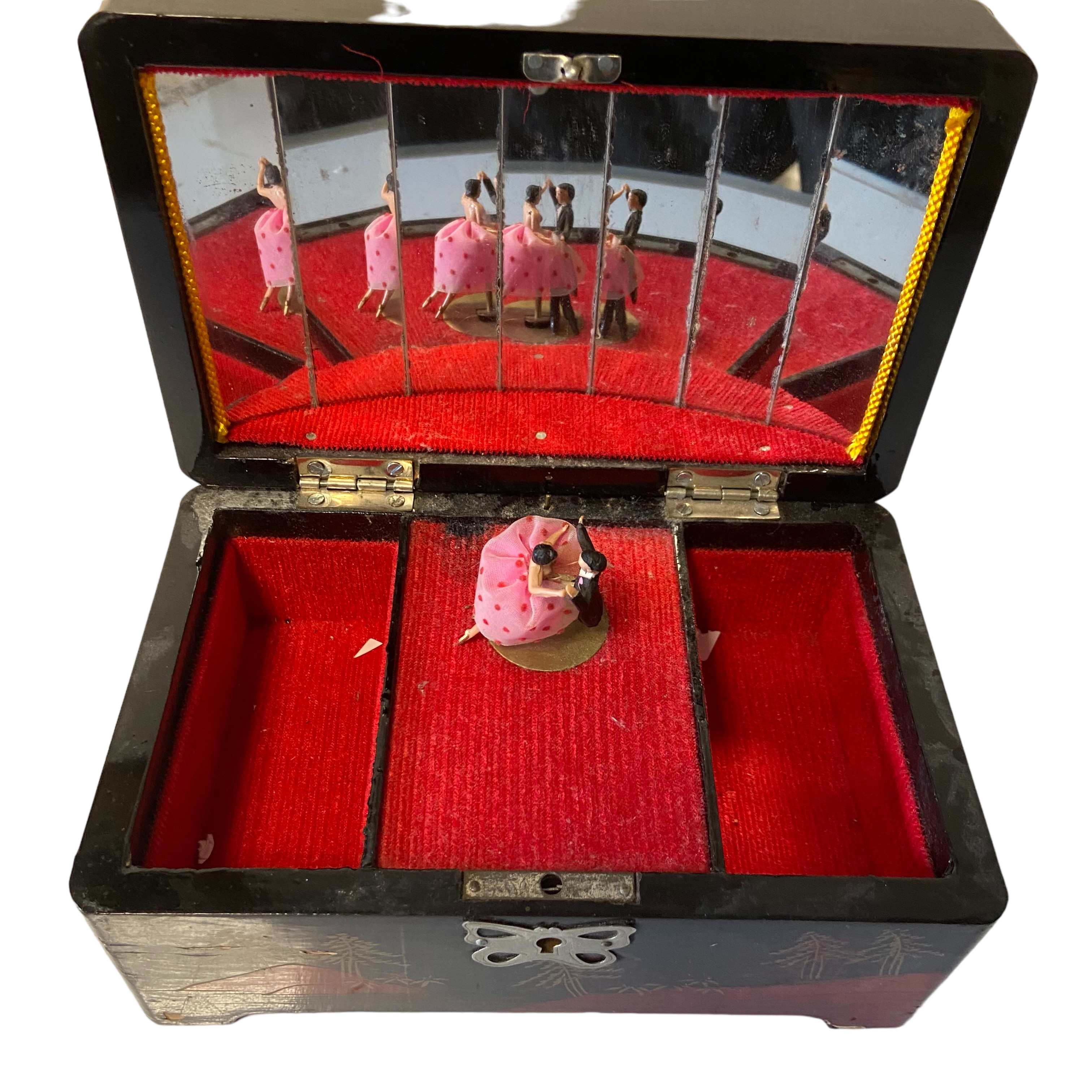 Boîte à Bijoux Laquée - Occasion - Rangement élégant Pour Colliers, Bagues Et Boucles D'oreilles
