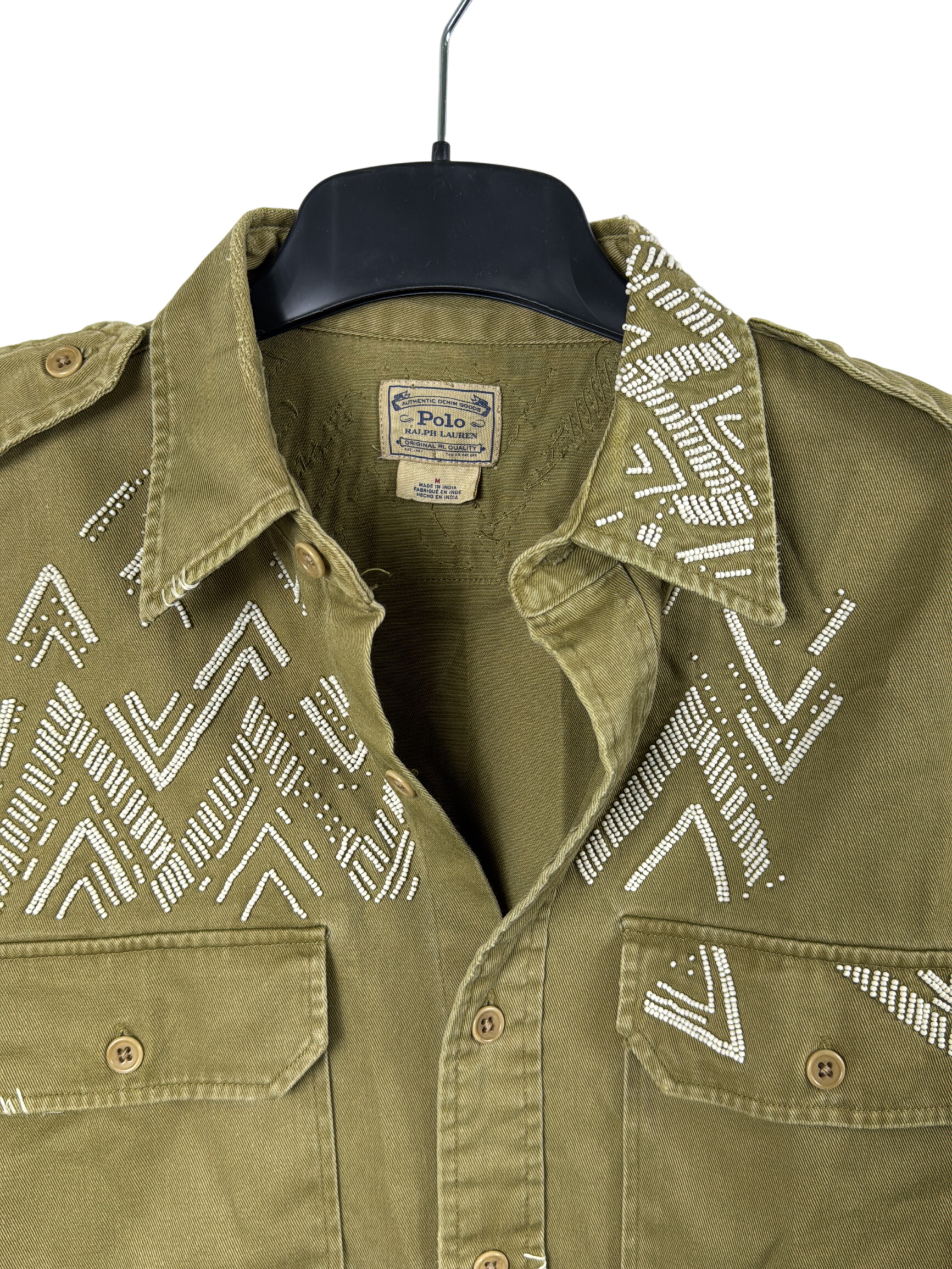 Veste Chemise Polo Ralph Lauren kaki motifs 👕 - Photo 1