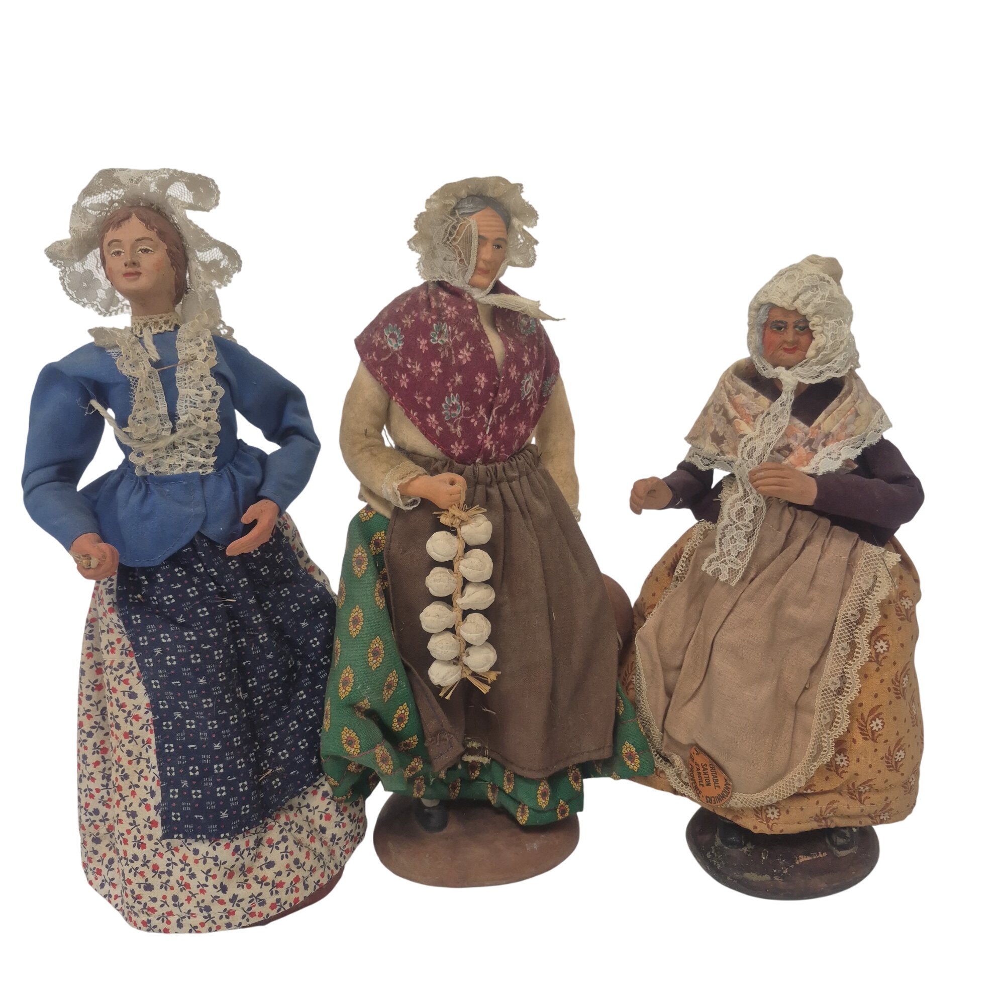 Lot de 3 santons en terre cuite - Photo 0