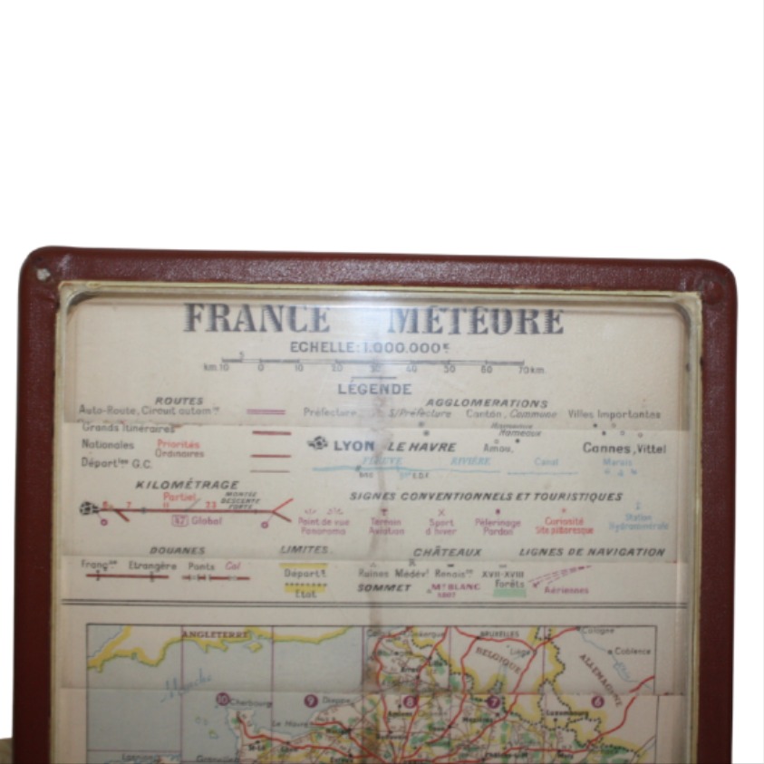 Carte routière de France à mécanisme METEOR (1956) - Photo 1