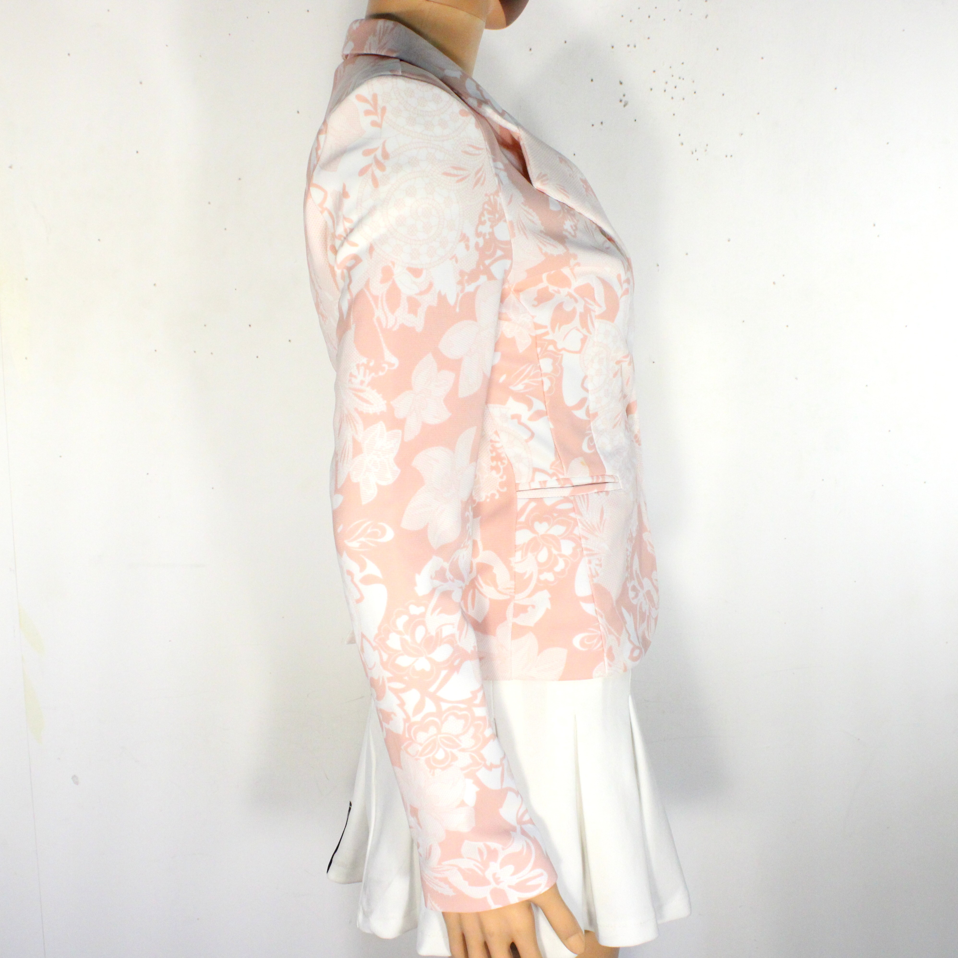 Veste Blanche & Rose Fleurie Y.YENDI Taille S - Photo 2