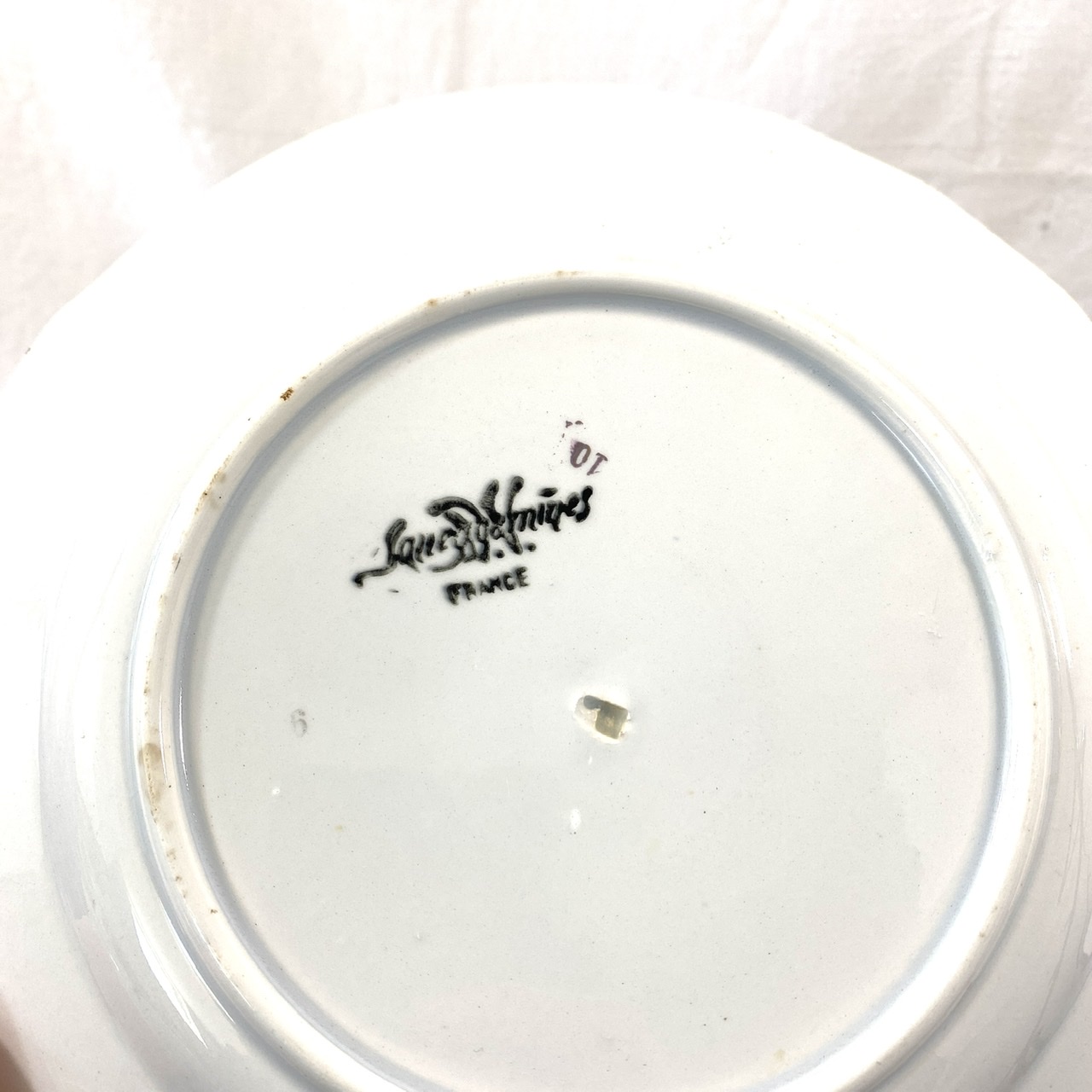 Lot de 10 assiettes - Sarreguemines thème Lourdes - Bon état - Photo 7