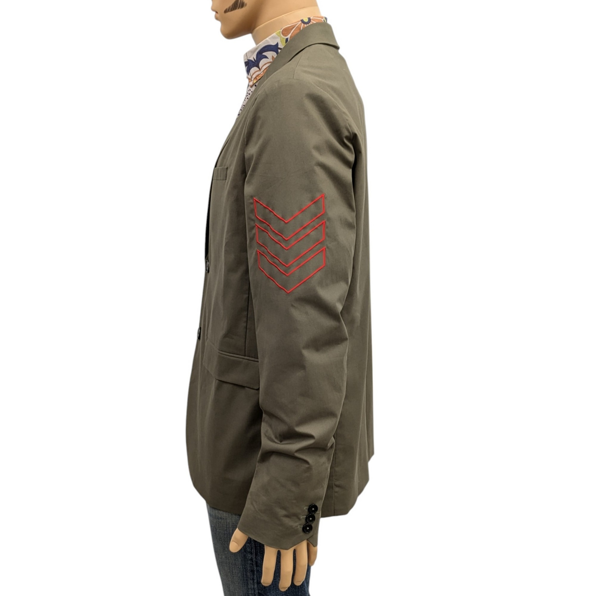 Neuf avec étiquette Veste de costume Zadig & Voltaire T 54 Victor Soft vert kaki Esprit militaire - Photo 2