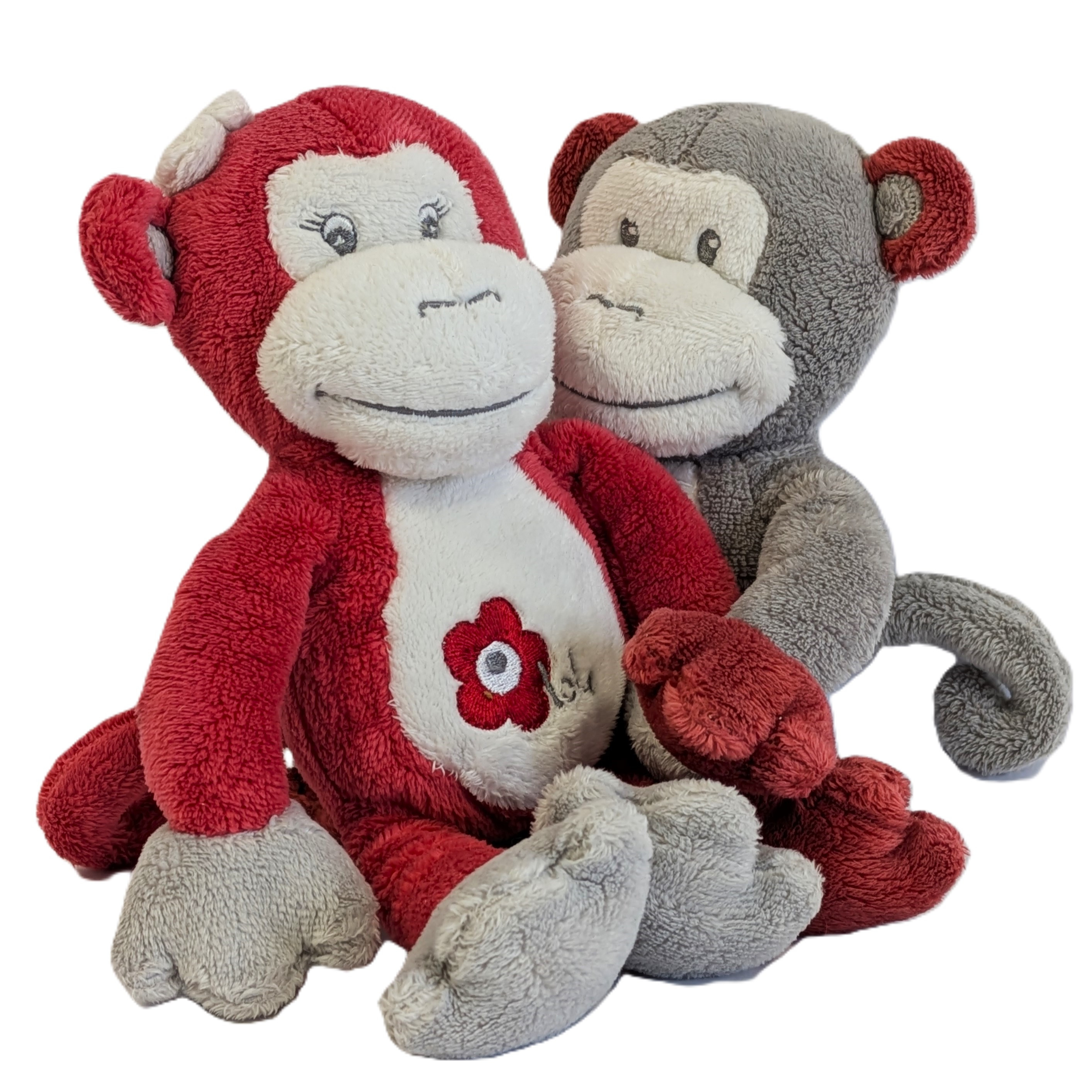 Voir photo 6 de Duo de doudous singes Bébisol - Arthur & Lola - Made in France. Duo de doudous singes Bébisol - Arthur & Lola - Made in France. Comme neuf - Vue 6 -