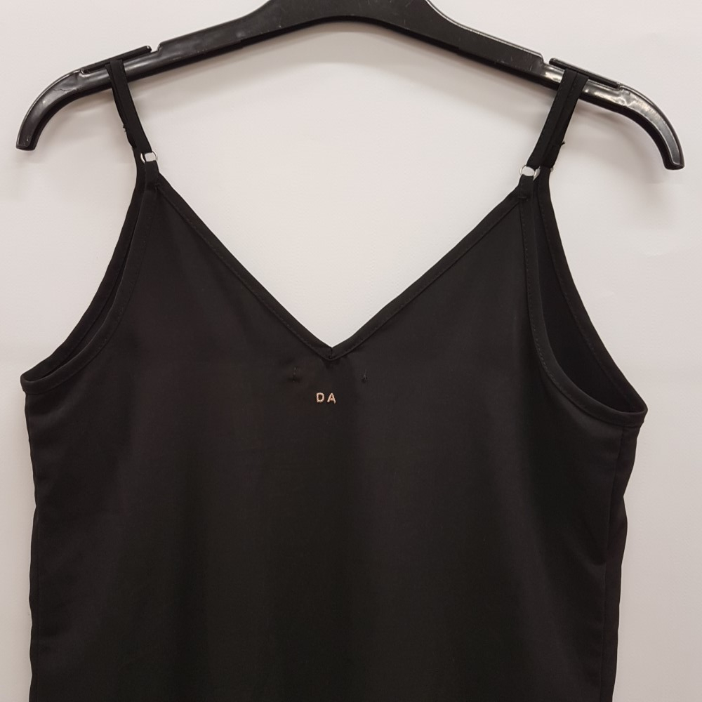 Robe longue noire à fines bretelles - DOUBLE AGENT - Taille XS  - Vue 5 - 