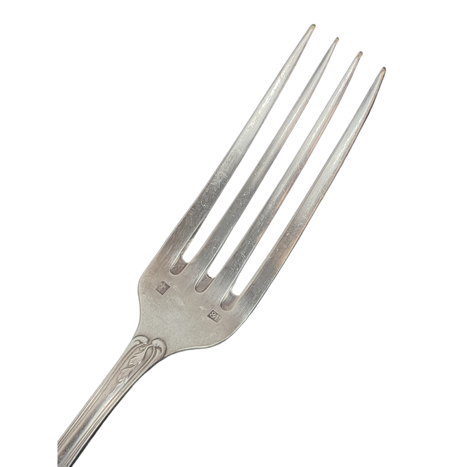 Lot de 8 fourchettes plaquées argent (poinçon fleur de lys SMF) - Bon état - Photo 8