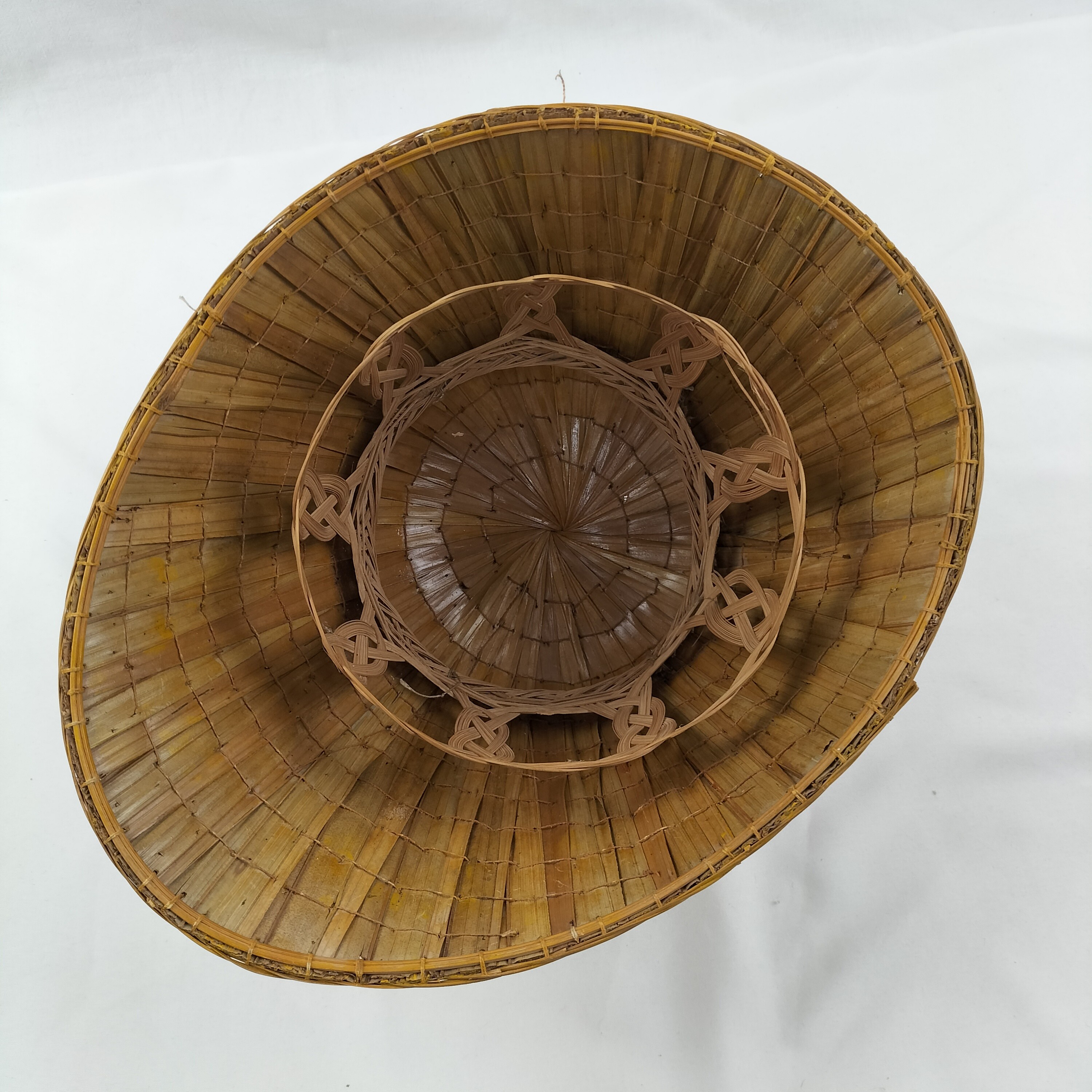 Chapeau vintage de bambou tressé - Photo 5
