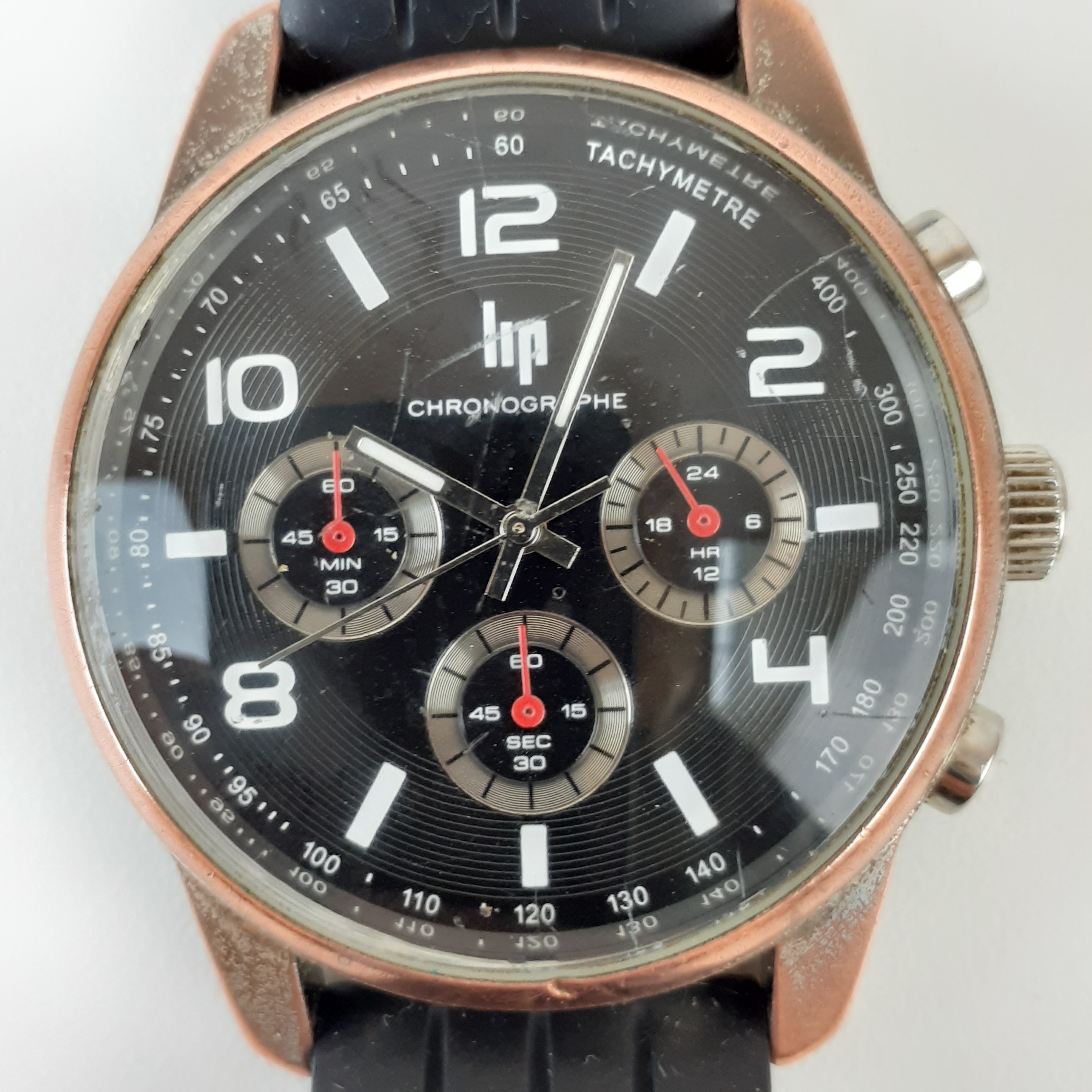 Montre homme - LIP Chronographe quartz - 3 ATM Bon état - Vue 6 - 