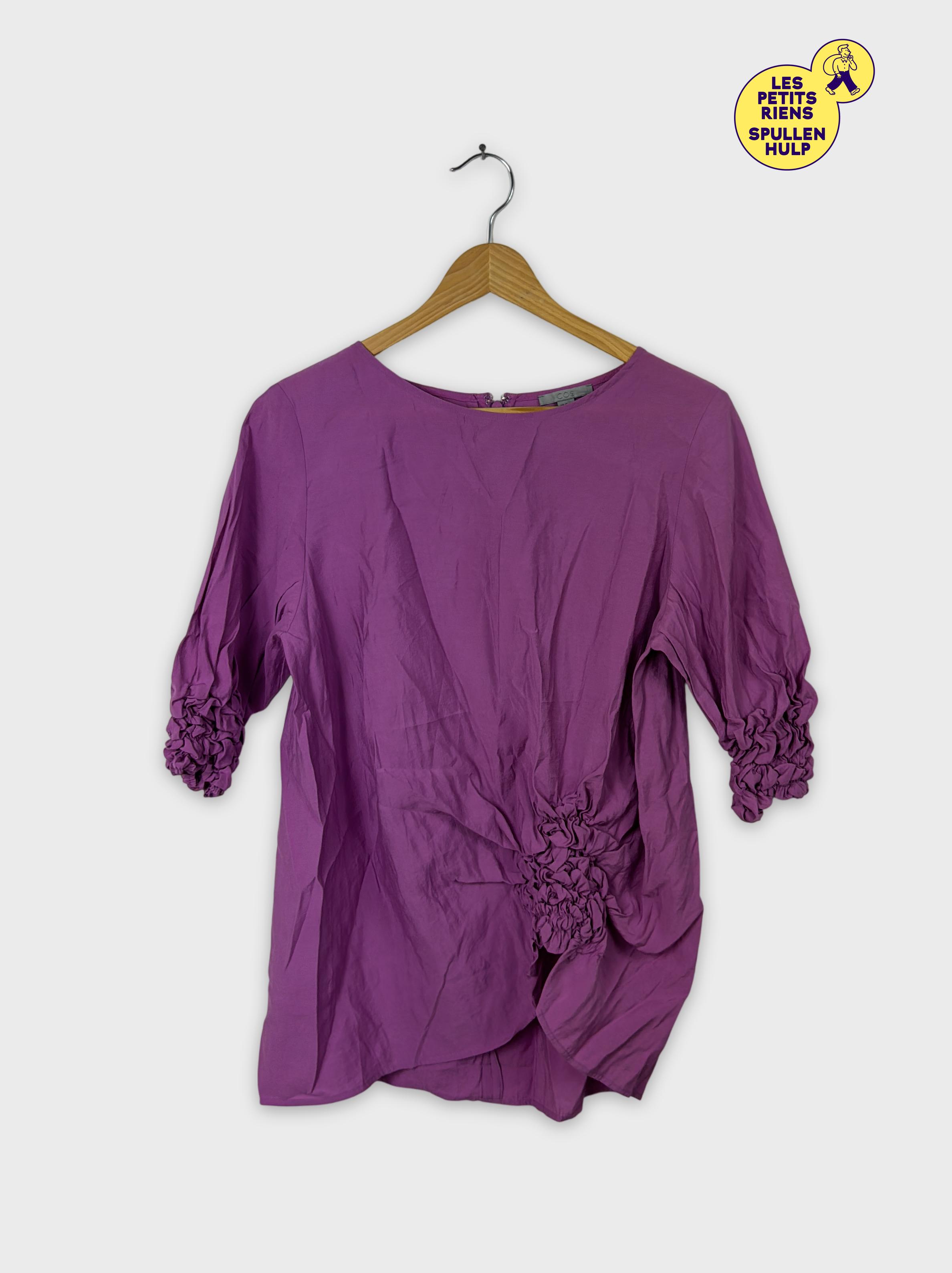 Blouse violette Cos manches longues détails froncés M 💜 - Photo 0