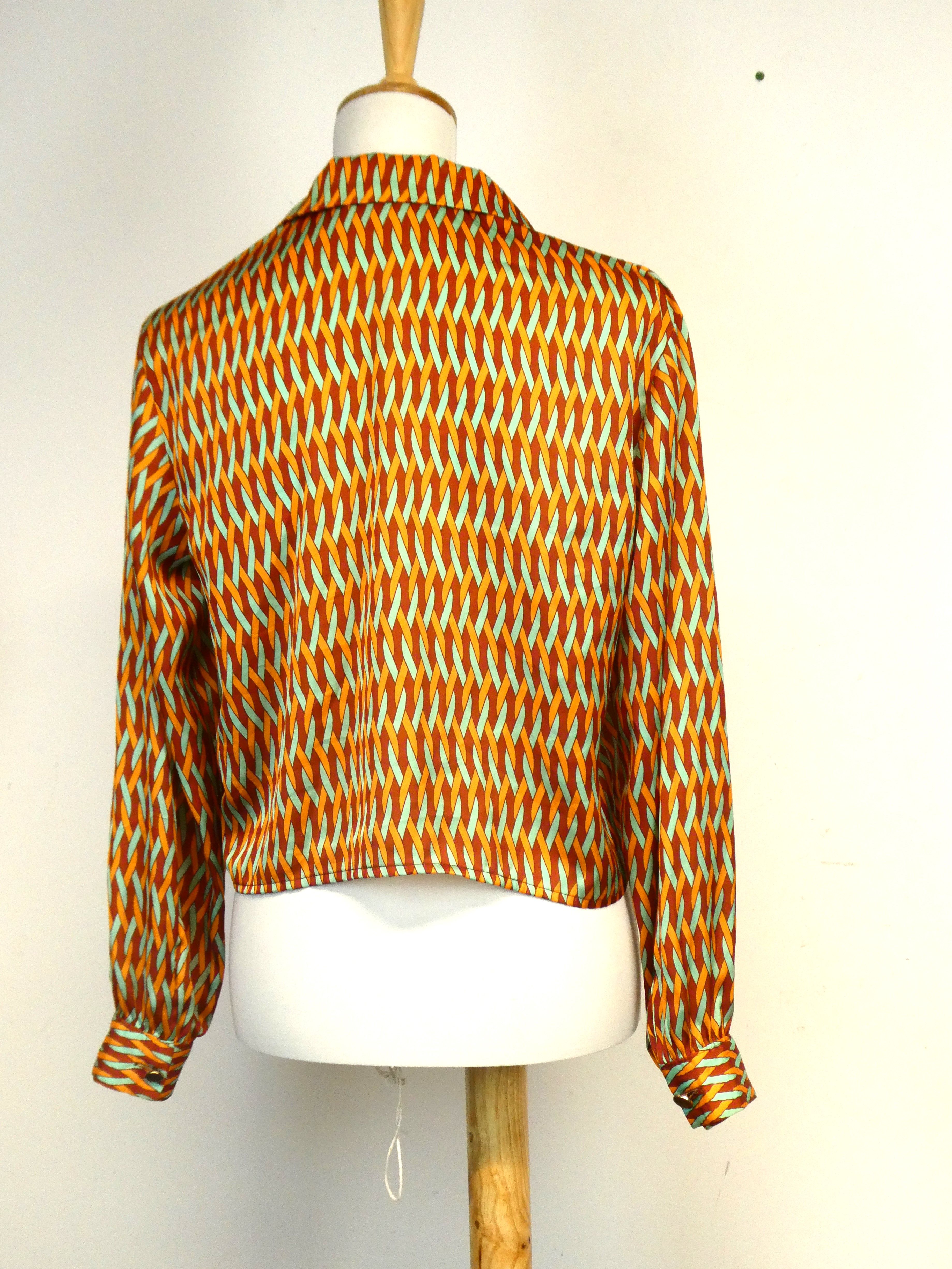 Pimkie chemise manches longues encolure tailleur à motif linéaire - Taille L - Photo 1