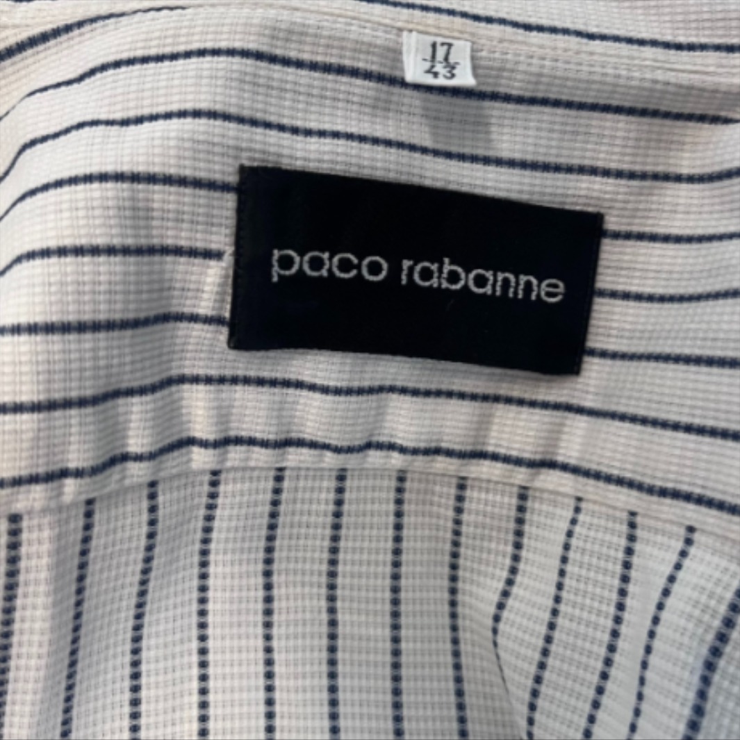 Chemise à rayure , Paco Rabanne, taille L  - Vue 2 - 