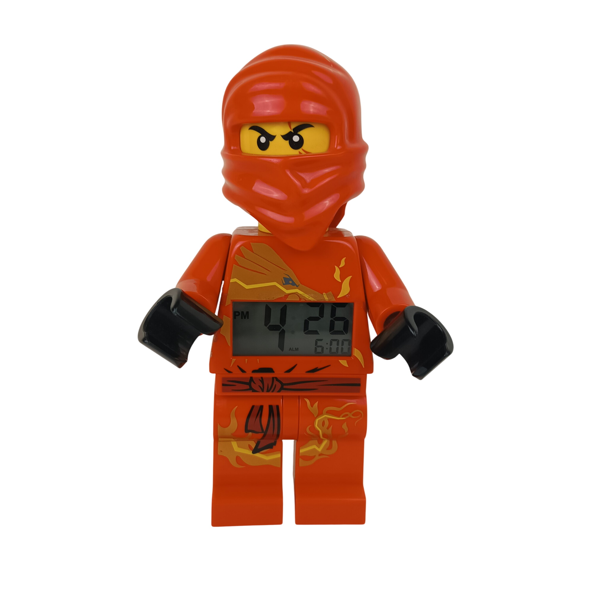Horloge et Réveil "NinjaGo" LEGO, Hauteur de 24cm environ - État correct sur Label Emmaüs