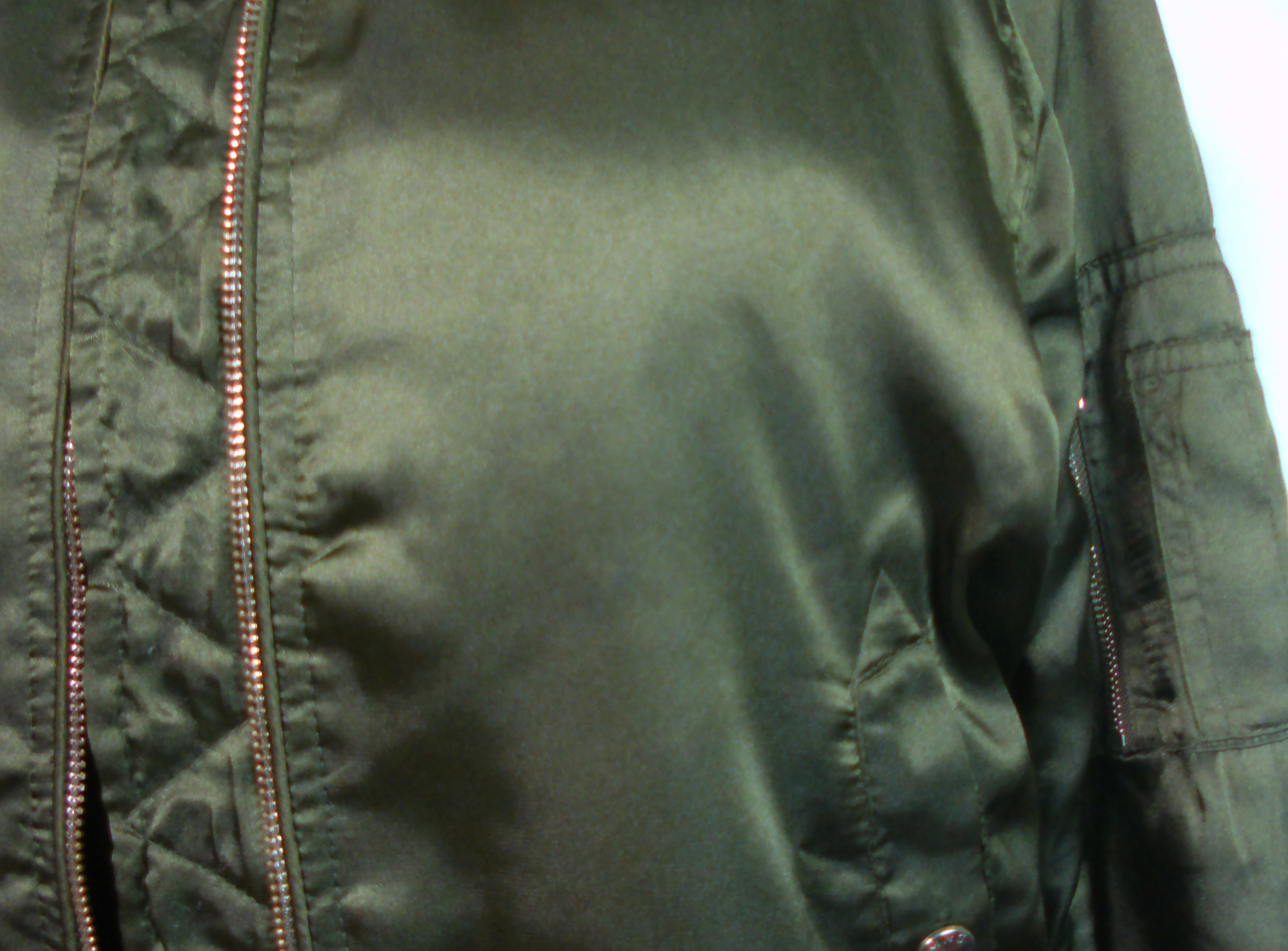 Veste bomber MANGO, vert kaki, taille M - Photo 3