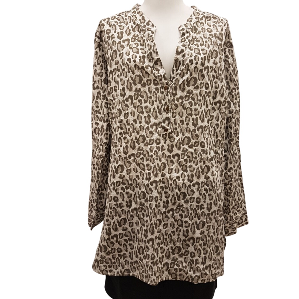 Blouse imprimé animal - BLEU BONHEUR - Taille 50 - Photo 0