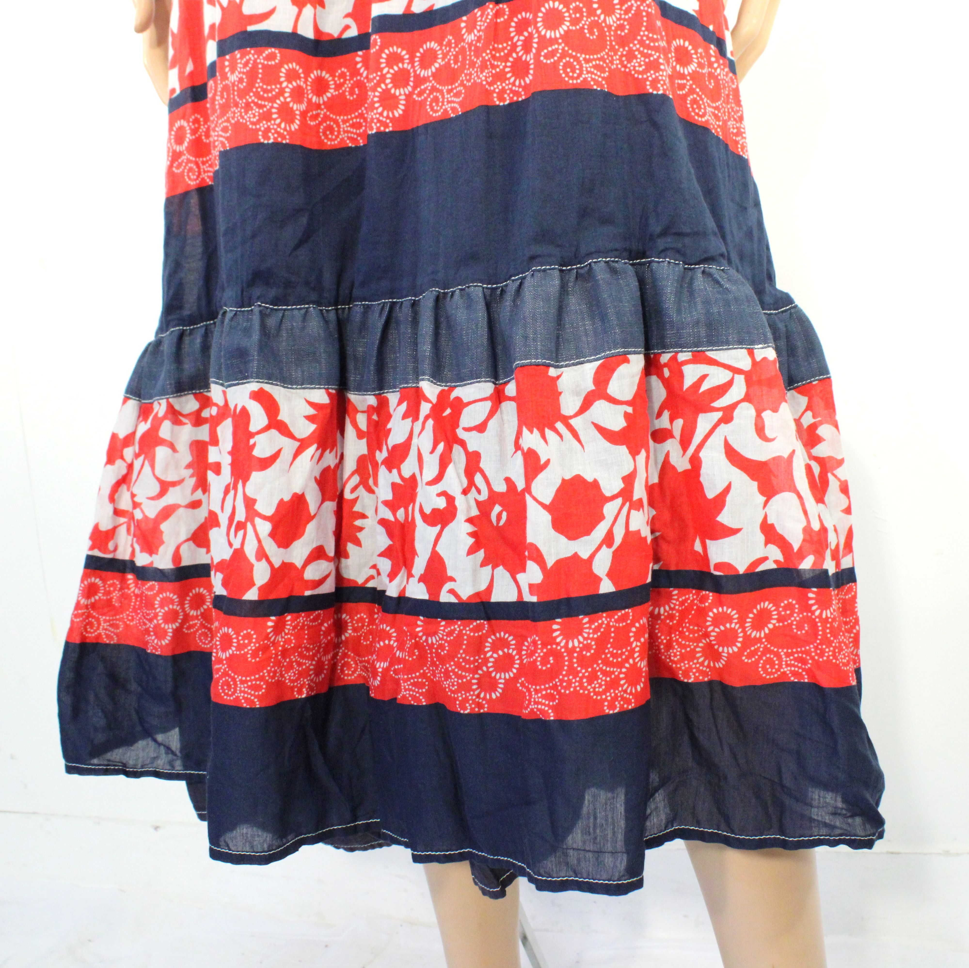 Robe En Coton Bleue Denim & Rouge BAIAO Taille 40 - Photo 5