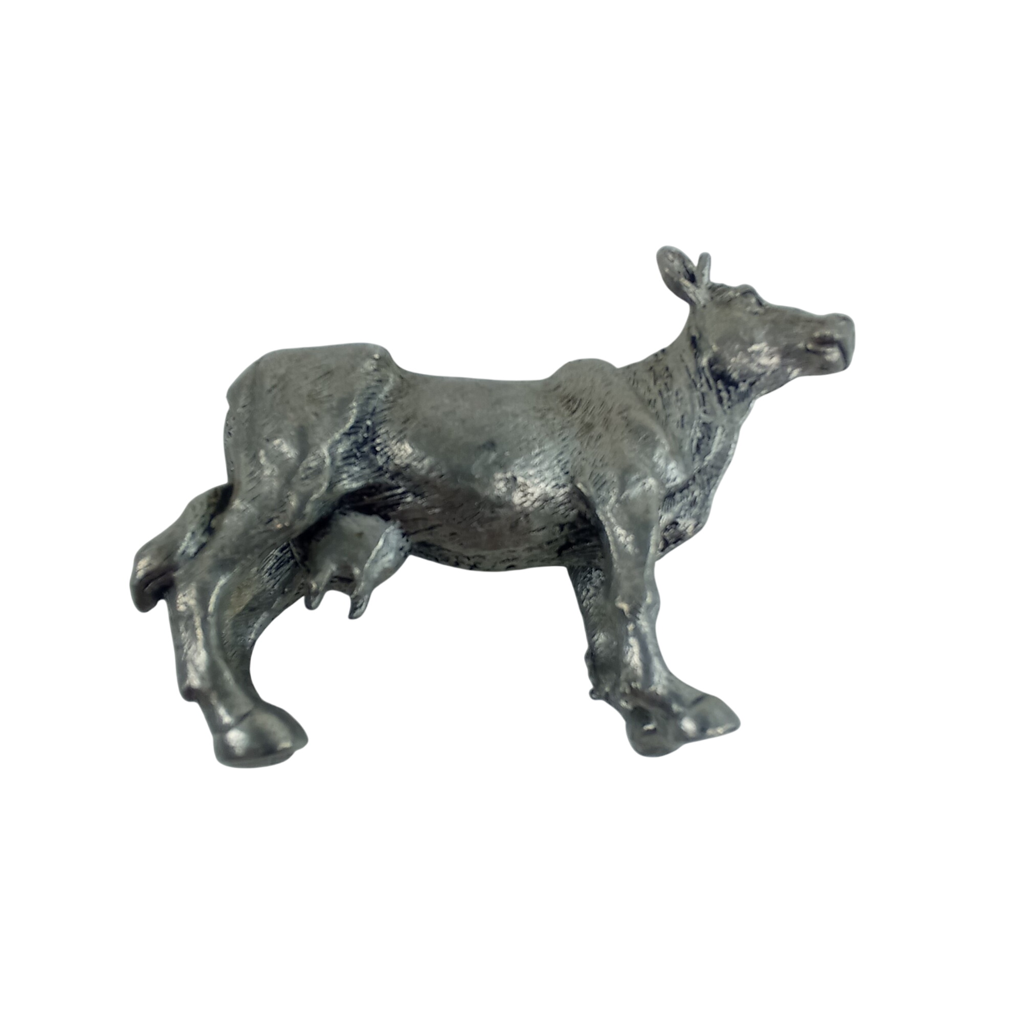 Très jolie petite vache en étain - Photo 0