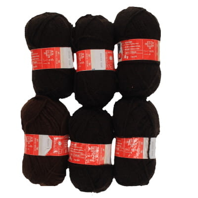 Lot De 10 Pelotes Laine Marron 100% Pure Laine - Fabriqué En France, Pour Tricot/crochet