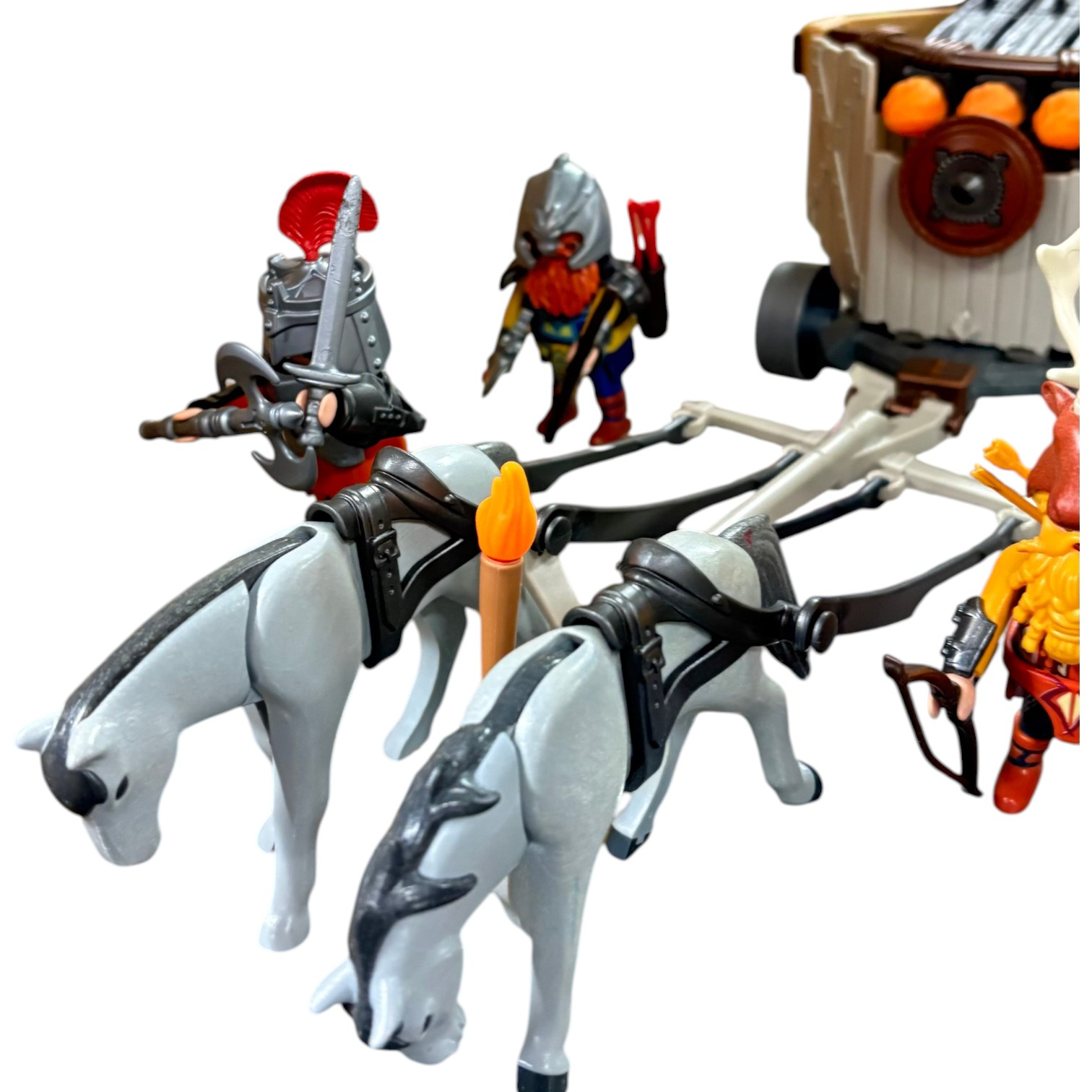 Playmobil Lights n°9341 Char De Combat Avec Baliste Et Nains Très bon état - Vue 3 - 