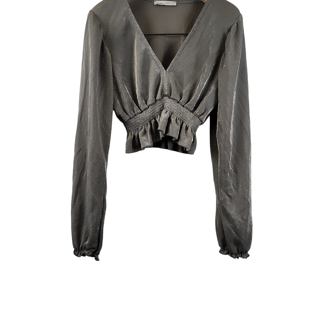 Pull & Bear - gris en paillette - Taille S Très bon état -  reconditionné disponible sur Label Emmaüs