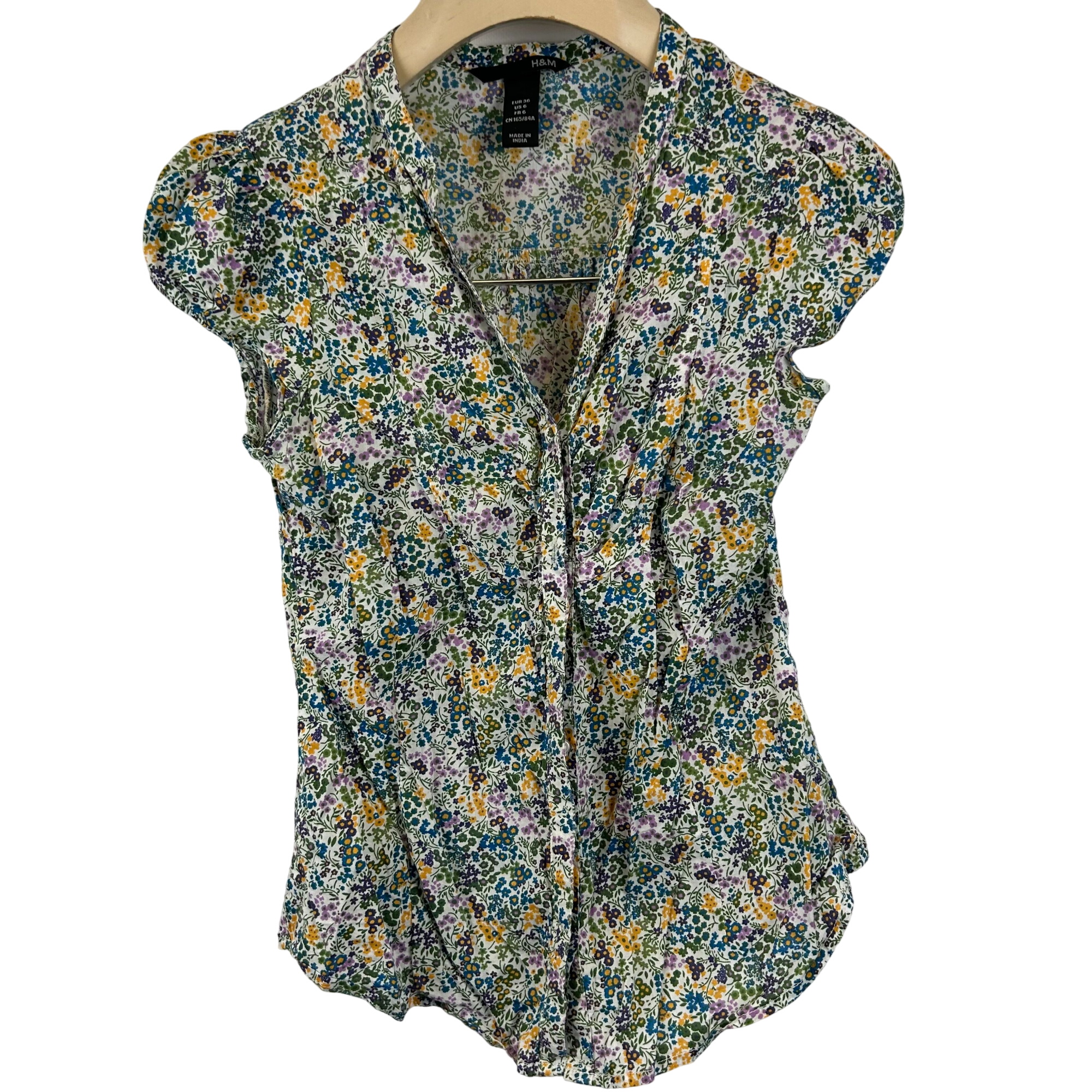 Top  motif floral 100% coton - Taille 36 - H&M - Modalova