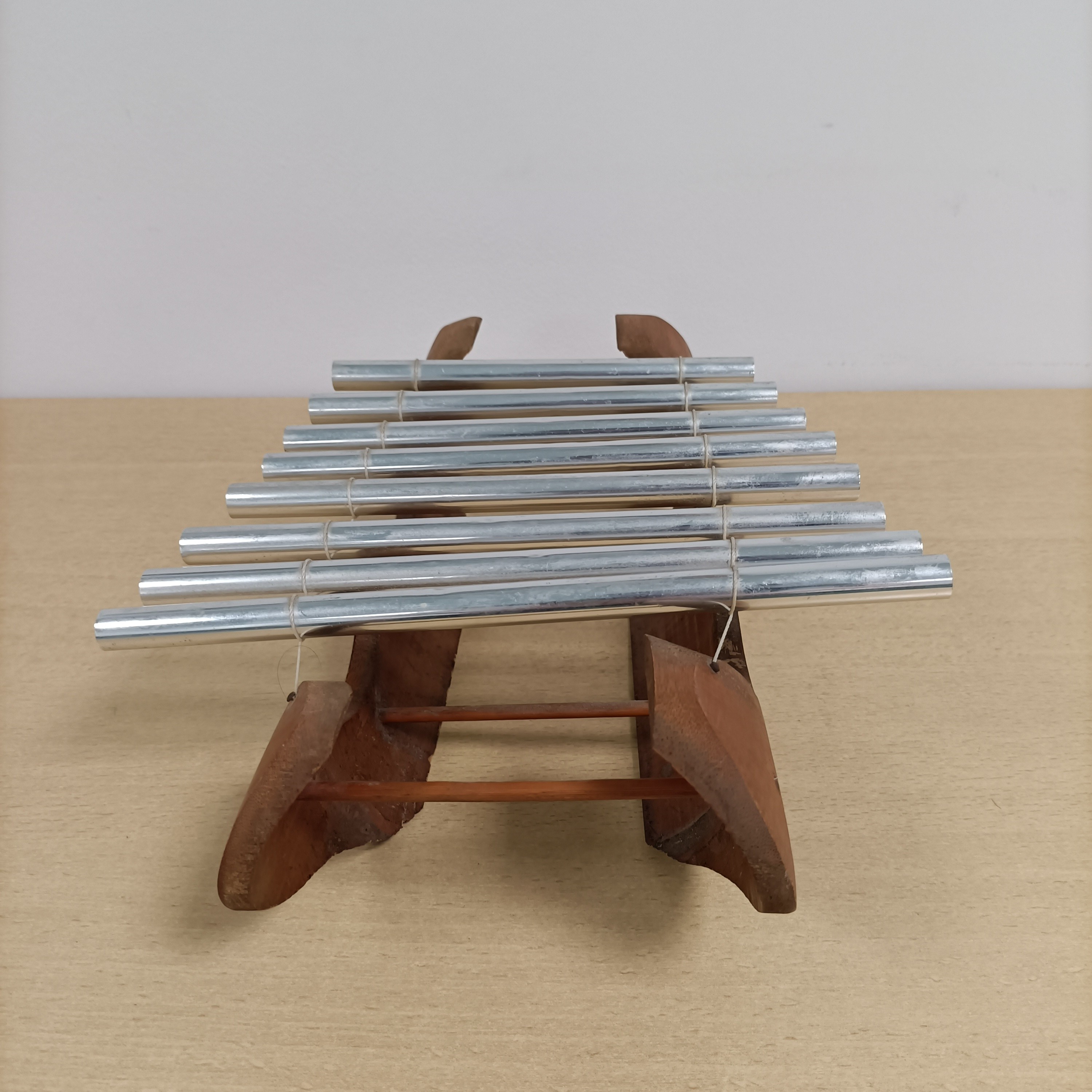 Kalimba sanza artisanale en bois massif instrument de musique ethnique déco vintage Très bon état - Vue 8 - 