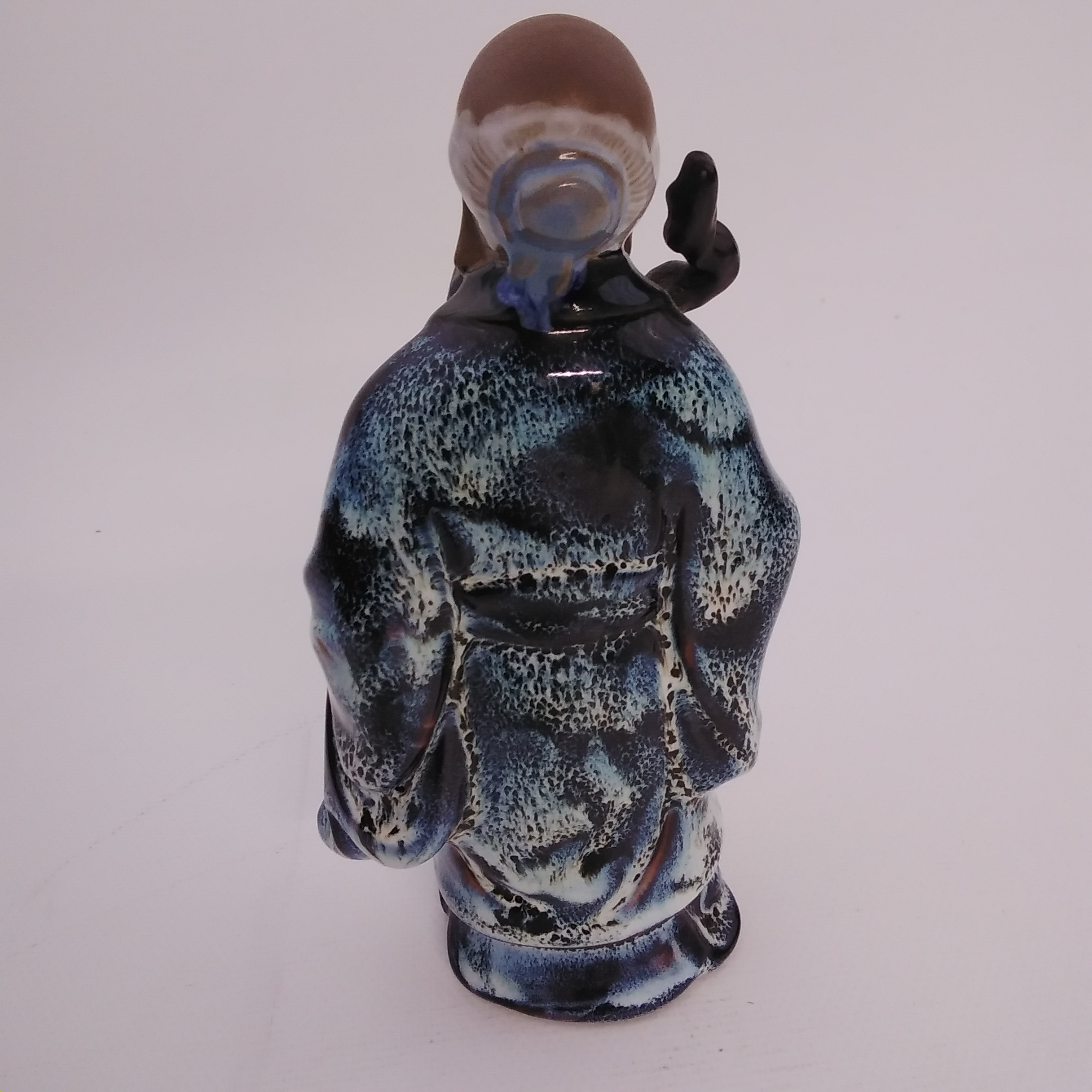 Statuette mage chinois en terre cuite - Photo 1