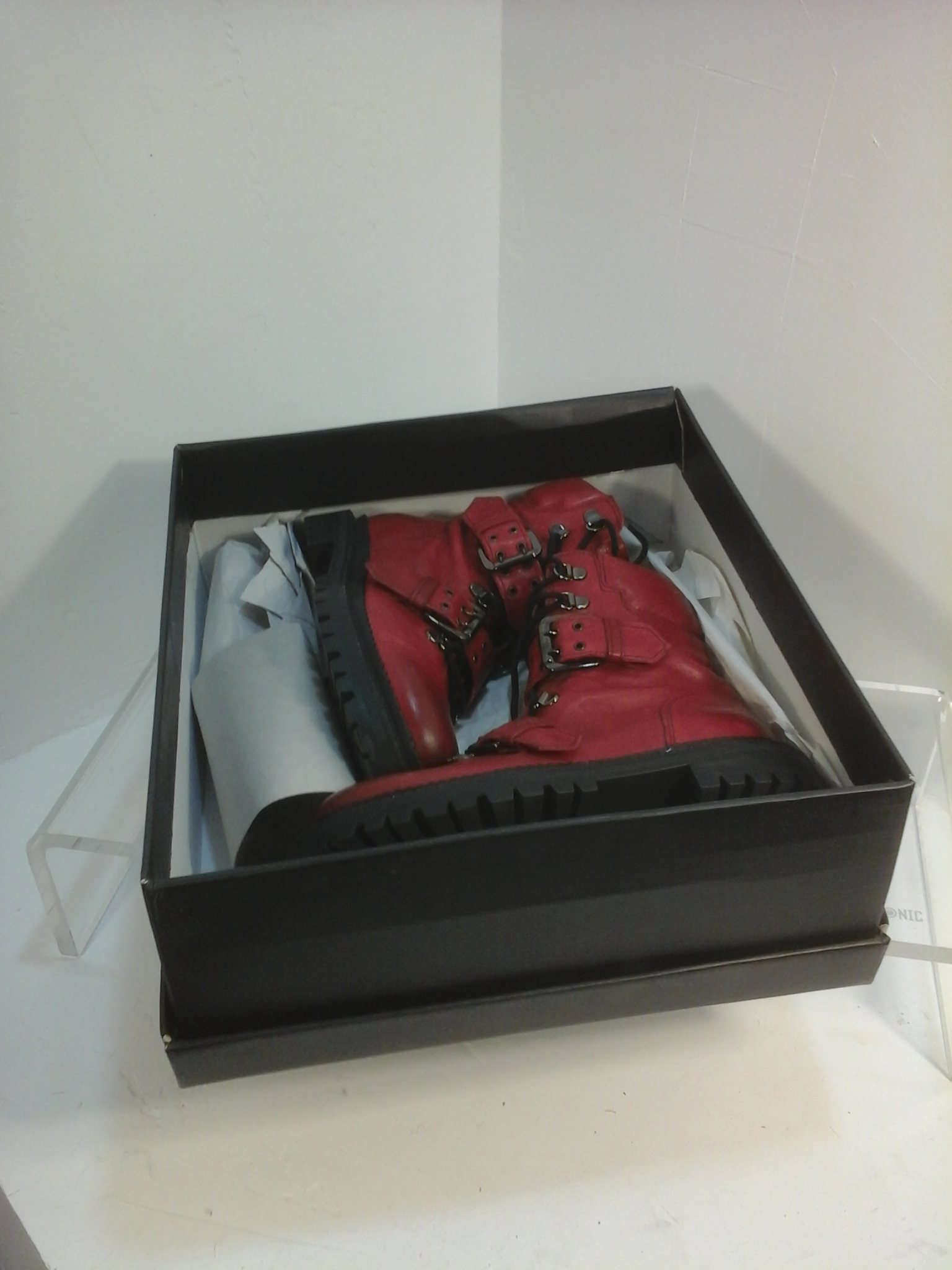 Boots rouges lacets Fabbrica Dei Colli - Photo 5
