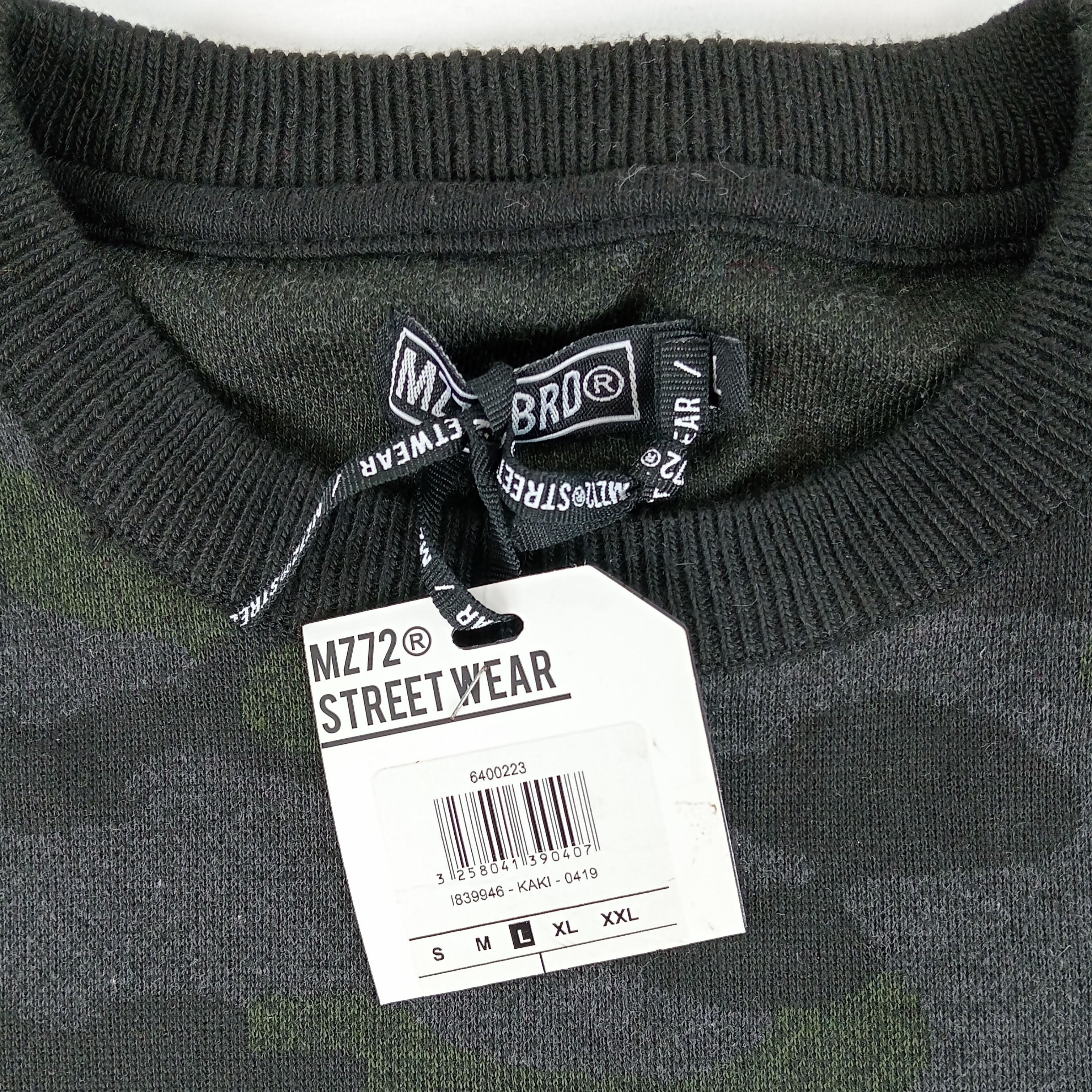 Sweat - homme - marque StreetWear - manches longues - couleur noir, gris et vert - taille L (42) - Photo 4