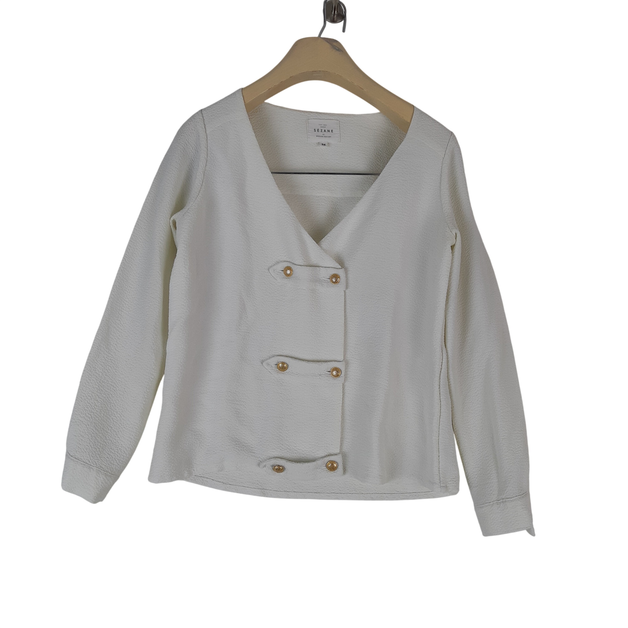 Acheter Sezane - Veste écrue molleton texturé - Taille 34 mesures Carrure=33 Poitrine= 43 Longueur= 53 Très bon état - 49,00 € Sezane - Veste écrue molleton texturé - Taille 34 mesures Carrure=33 Poitrine= 43 Longueur= 53 Très bon état - reconditionné disponible sur Label Emmaüs