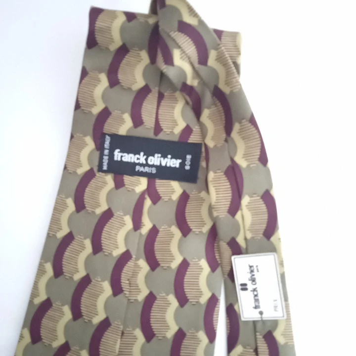 Cravate marque Franck olivier paris - 100% soie italienne - Comme neuf - Photo 4