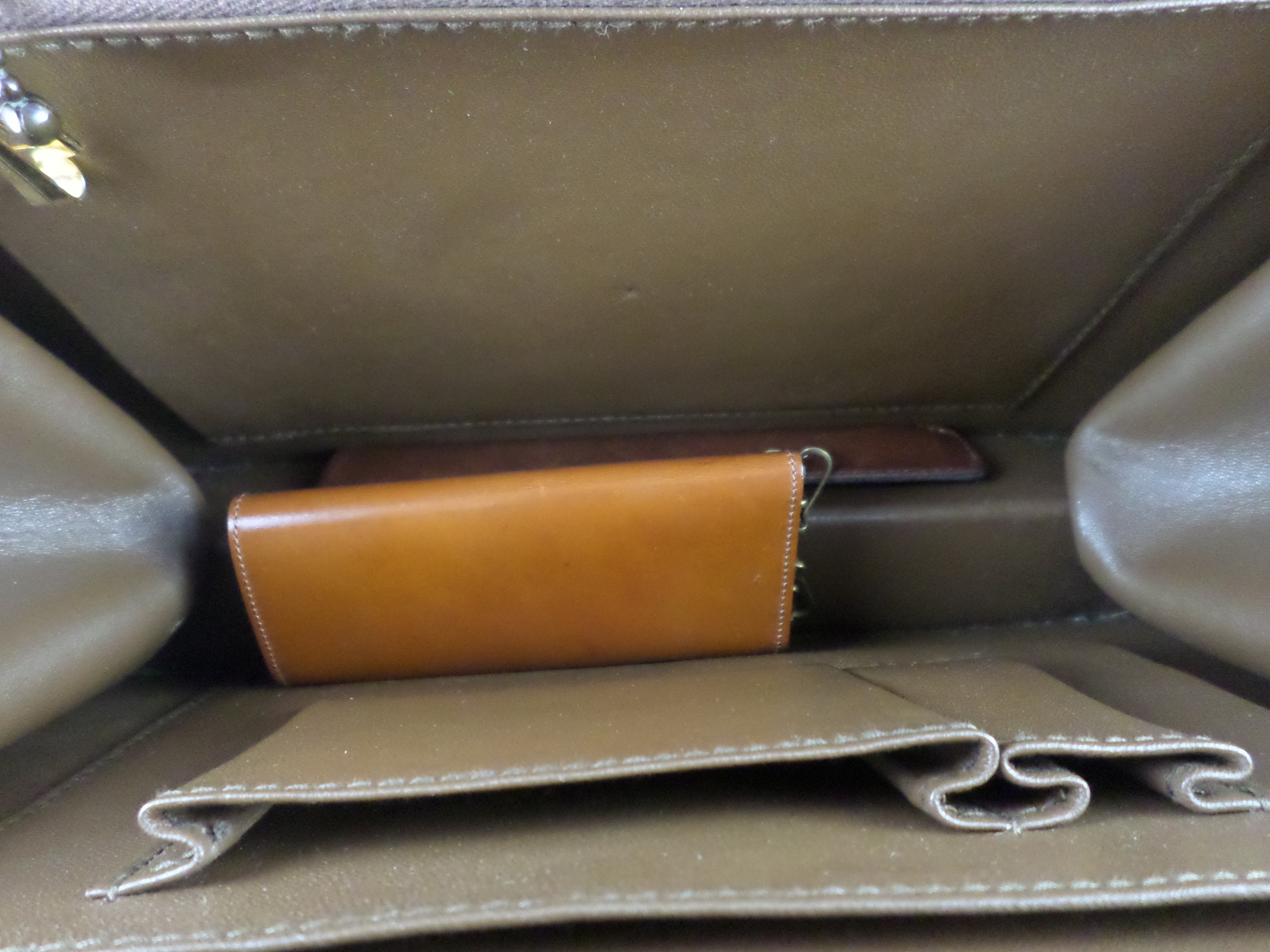 Rouleau à Outils En Cuir De Vache Marron - Pochette Portable Avec Multiples Poches, Hauteur 30cm