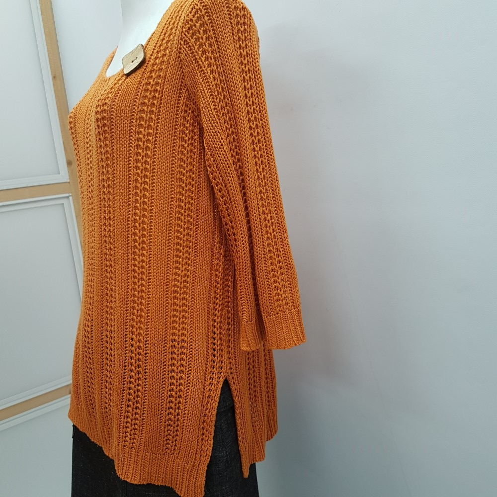 Pull en mailles orange - DAXON - Taille 42 Très bon état - Vue 2 - 