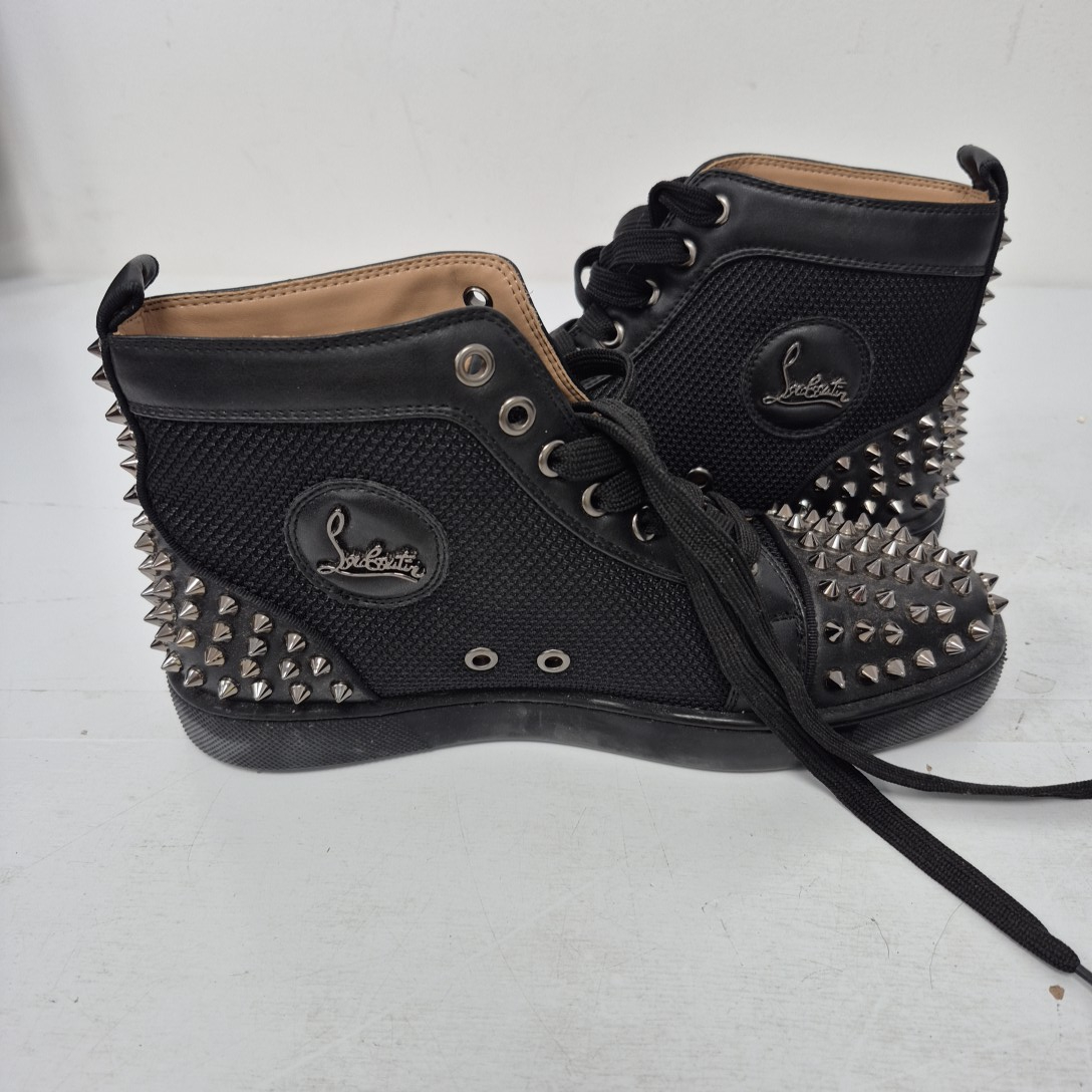 Christian Louboutin Baskets montantes en cuir Louis - Taille 39 - Photo 3