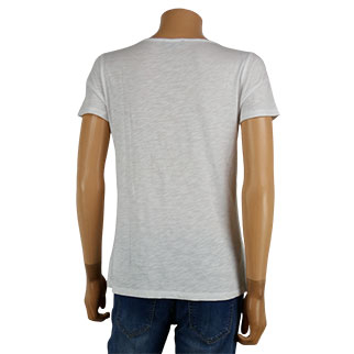 T-shirt blanc imprimé autour du col - femme - Caroll - taille 38 - Photo 2