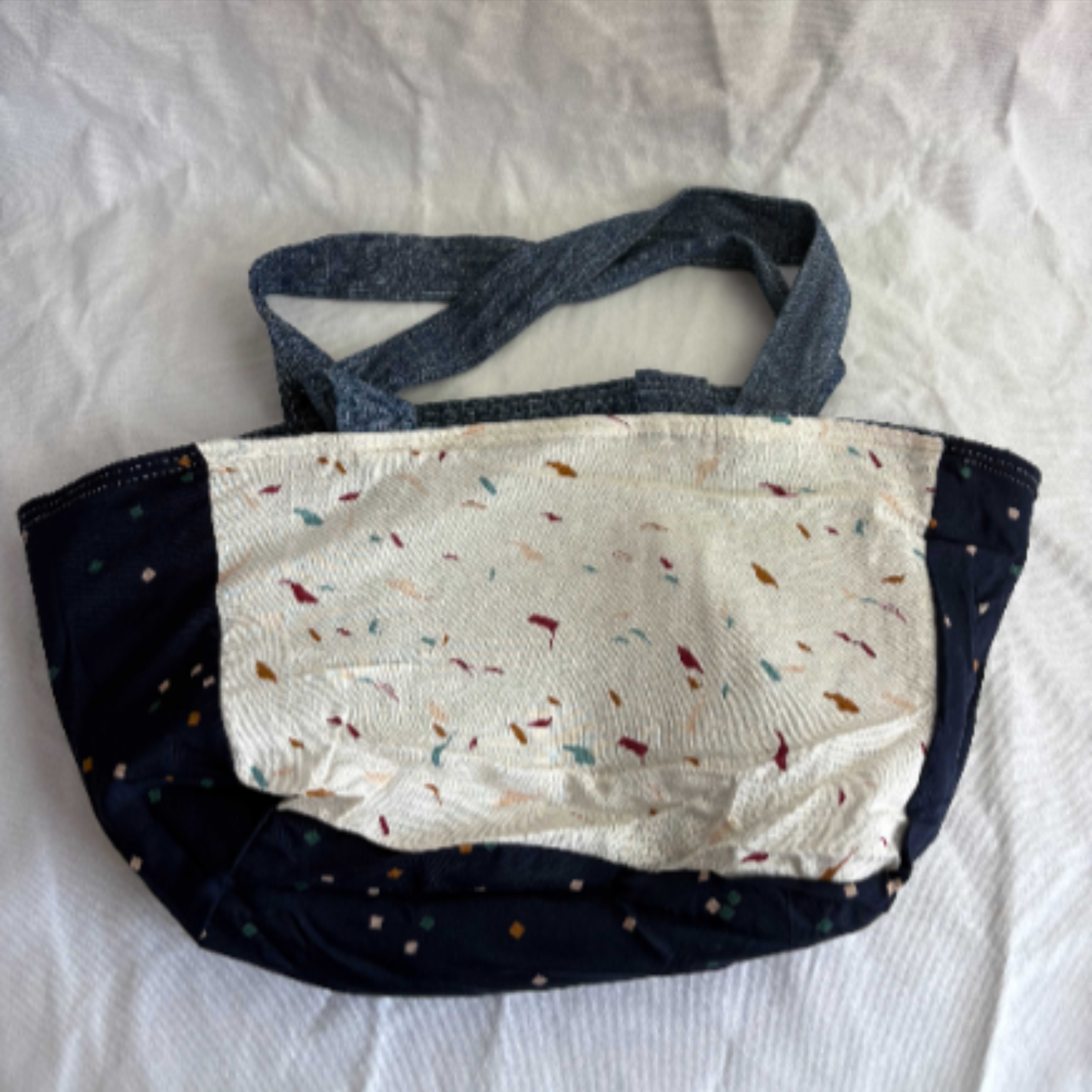 Sac Cabas en Jean et Tissu Upcycling - Photo 4