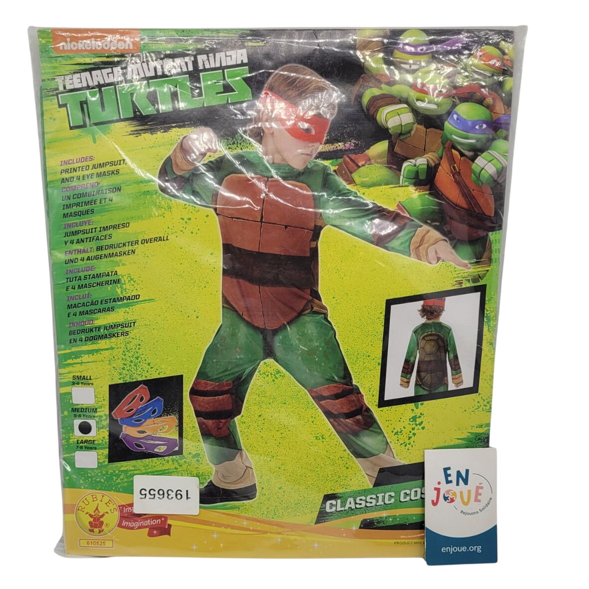 Acheter Déguisement - Teelage Mutant Ninja Turtles Rubies - Nickelodeon - À partir de 5 ans. Bon état - 15,00 € Déguisement - Teelage Mutant Ninja Turtles Rubies - Nickelodeon - À partir de 5 ans. Bon état - reconditionné disponible sur Label Emmaüs